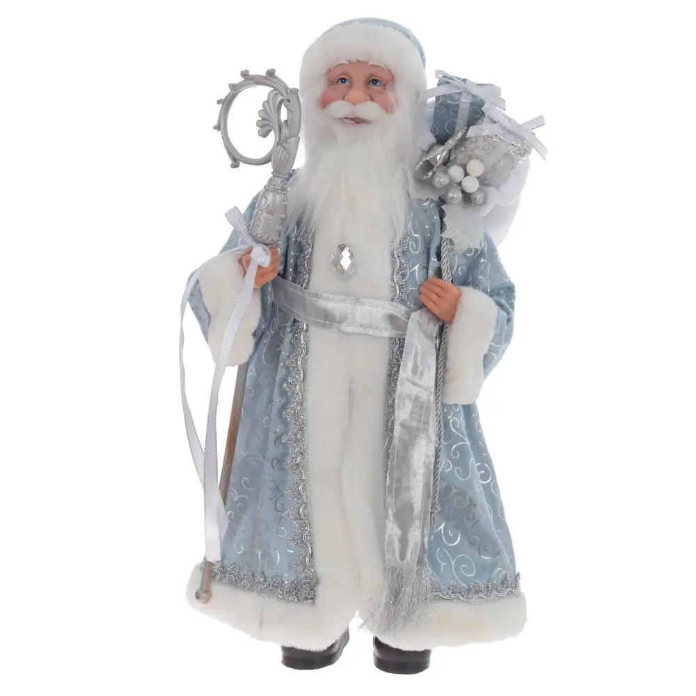 Изображение товара Новогодняя фигурка Дед Мороз 20x15x46 см голубой