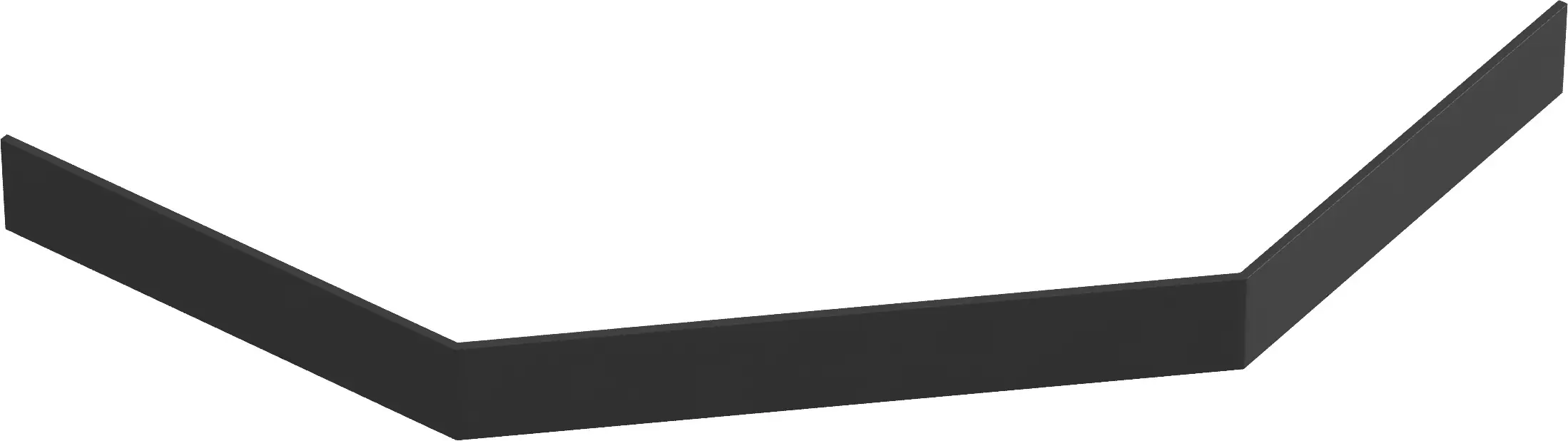 Изображение товара Экран для душевого поддона Marble пятиугольный 90x90 см цвет черный