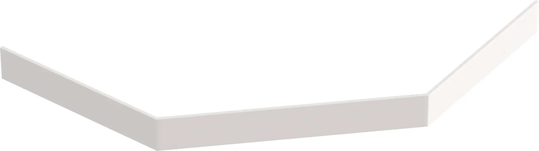 Изображение товара Экран для душевого поддона Marble пятиугольный 90x90 см цвет белый