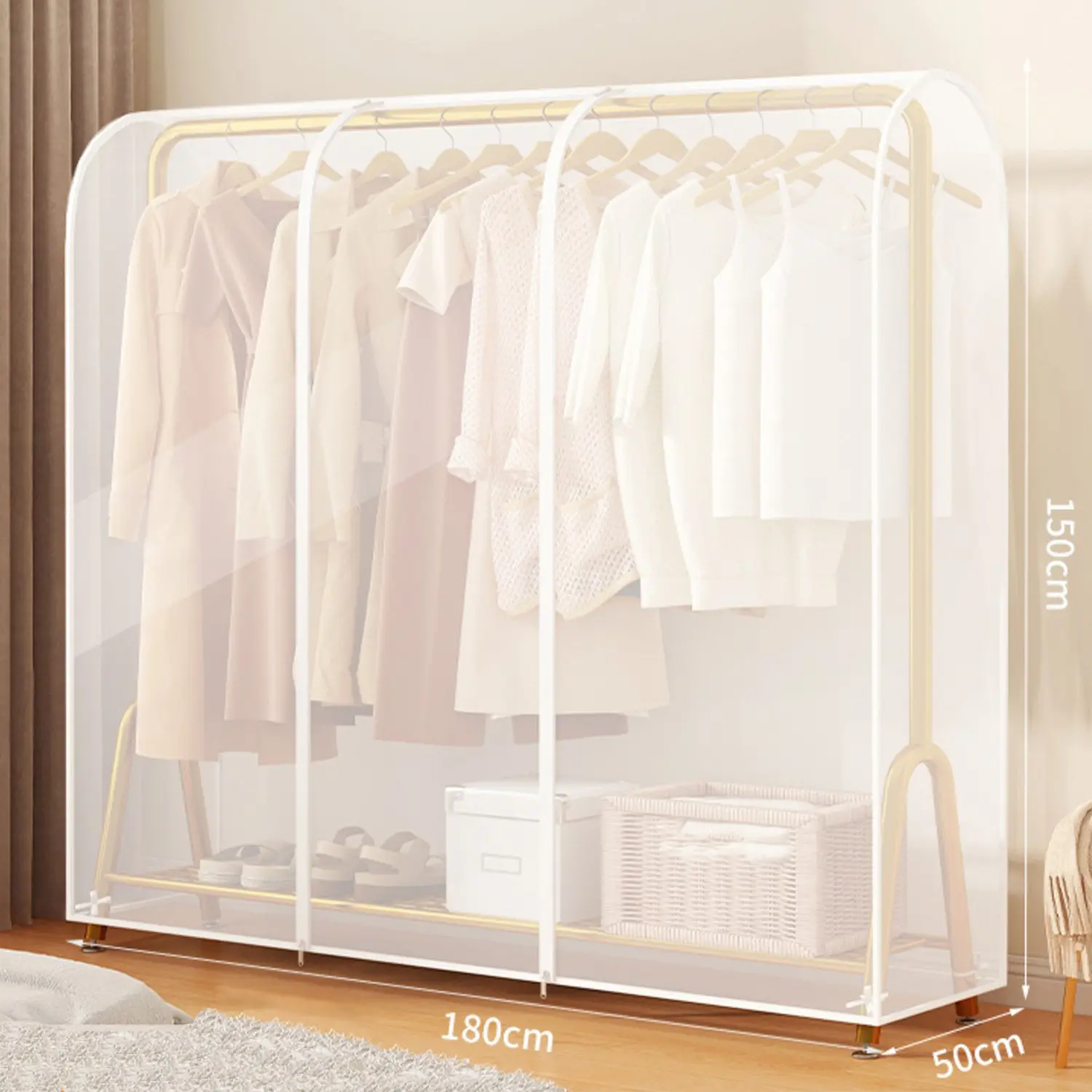 Изображение товара Чехол на вешалку 180x150 см из нетканого материала белый