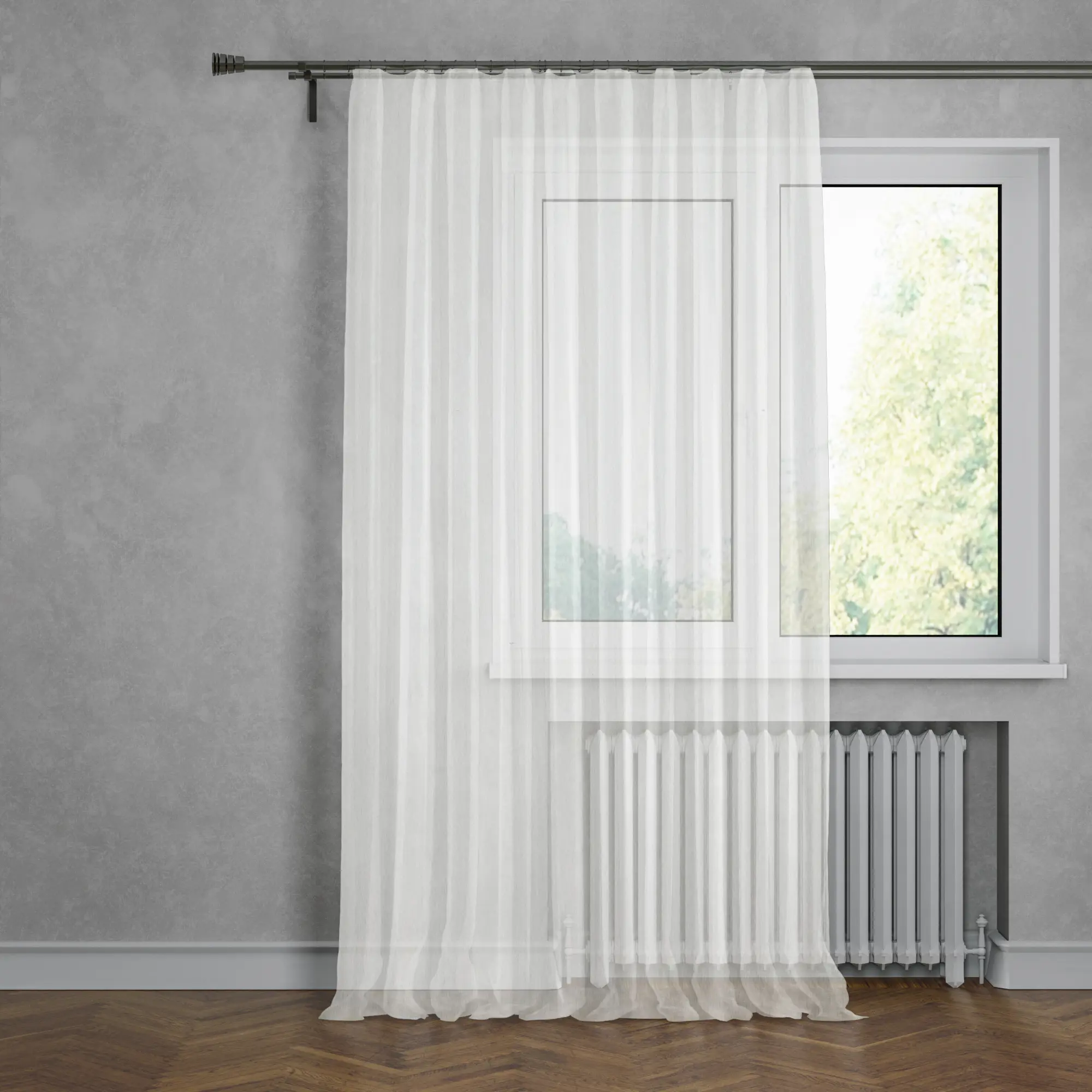 Изображение товара Тюль на ленте Inspire Softy 300x260 см белый для гостиной и спальни