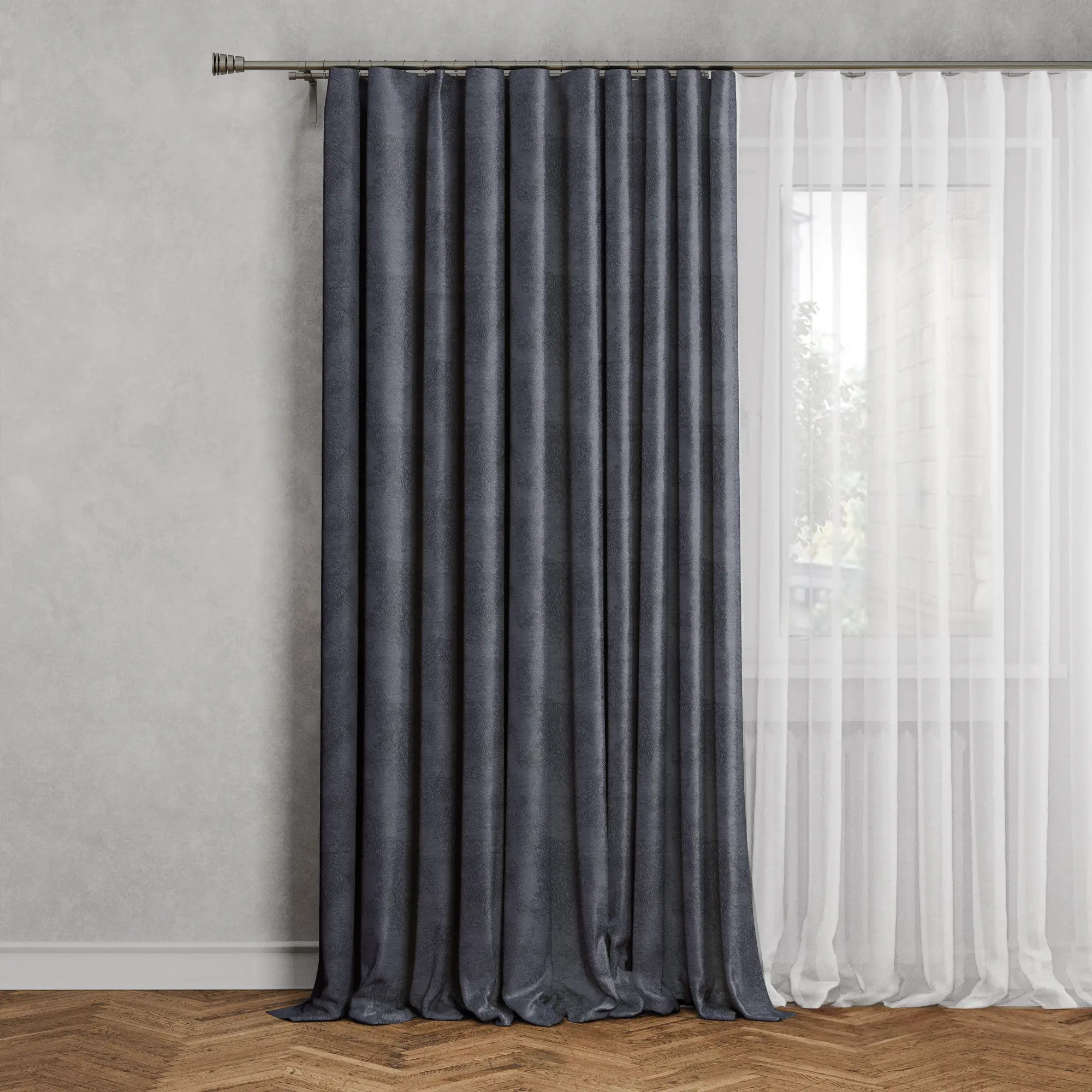 Изображение товара Штора на ленте Пинто 140x260 см серый