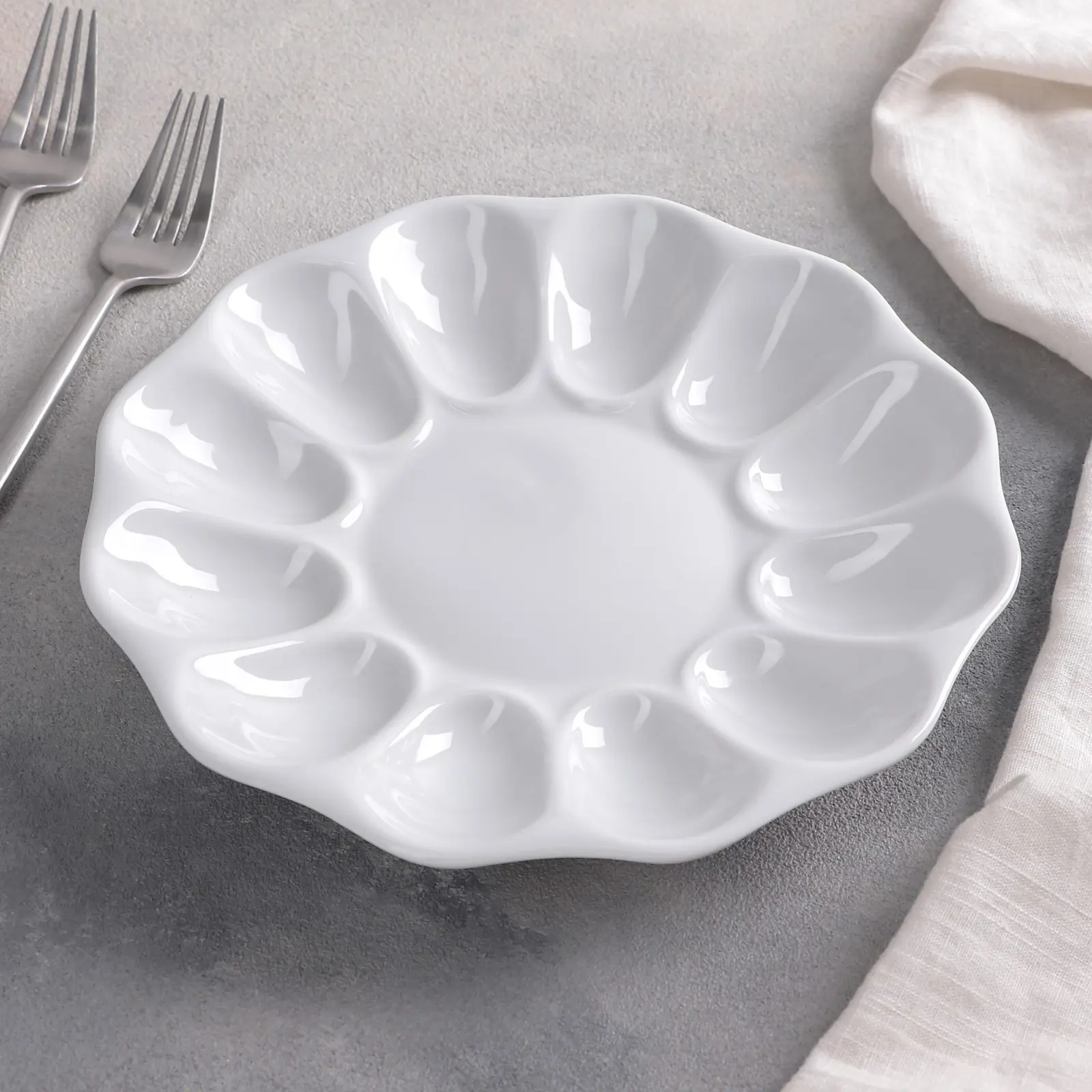 Изображение товара Блюдо сервировочное Добрушский Фарфоровый Завод Белье 4777001 24x24 см фарфор цвет белый