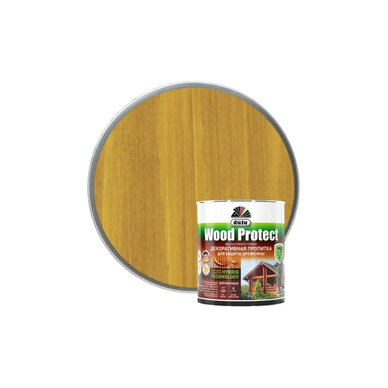 Изображение товара Декоративная пропитка для защиты древесины Dufa Wood Protect сосна 0.75 л