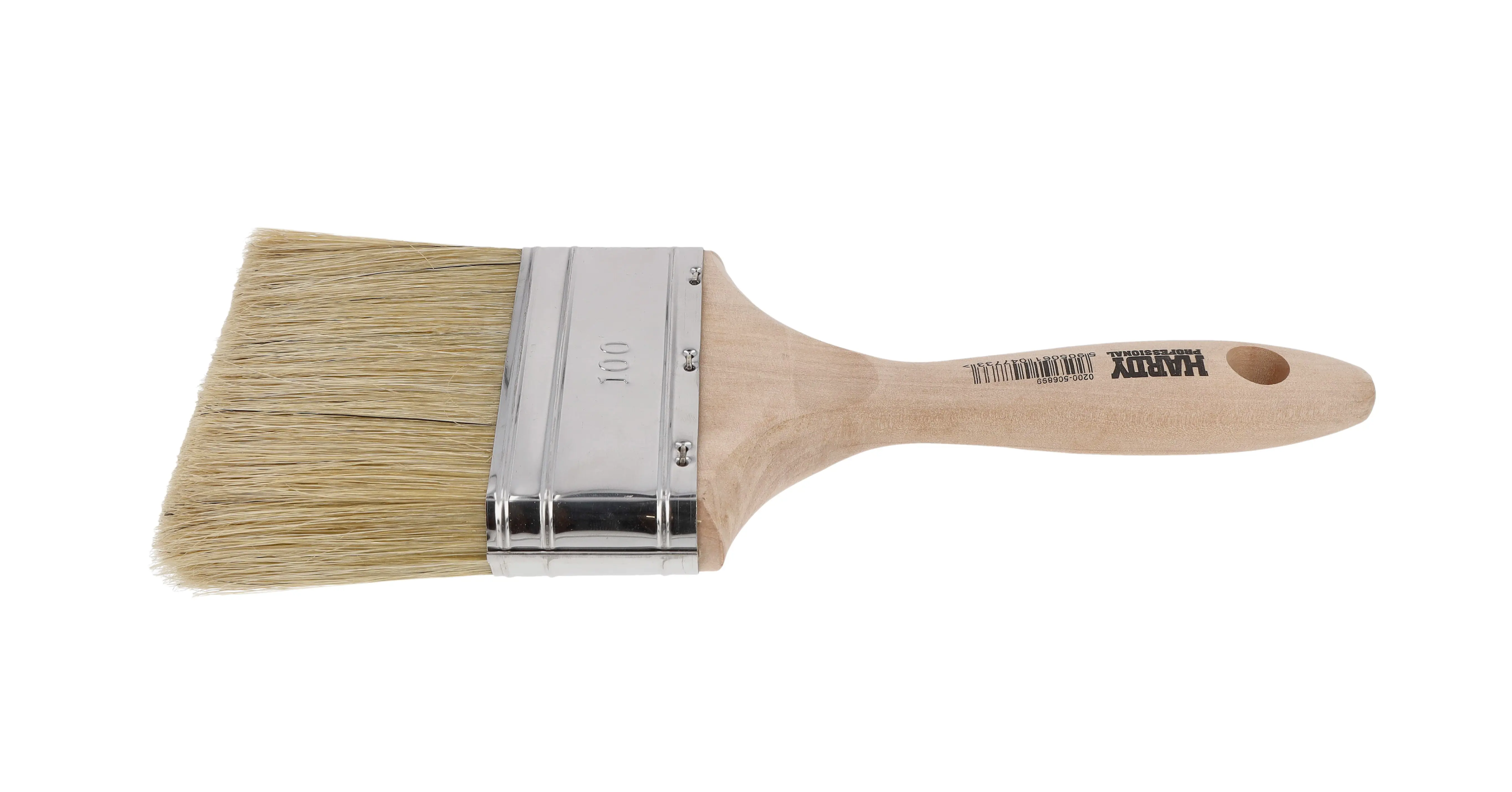 Изображение товара Кисть плоская HARDY 0200-506899 серия*50* натуральная светлая щетина усиленная полиэстером ТОП 90% размер 100мм