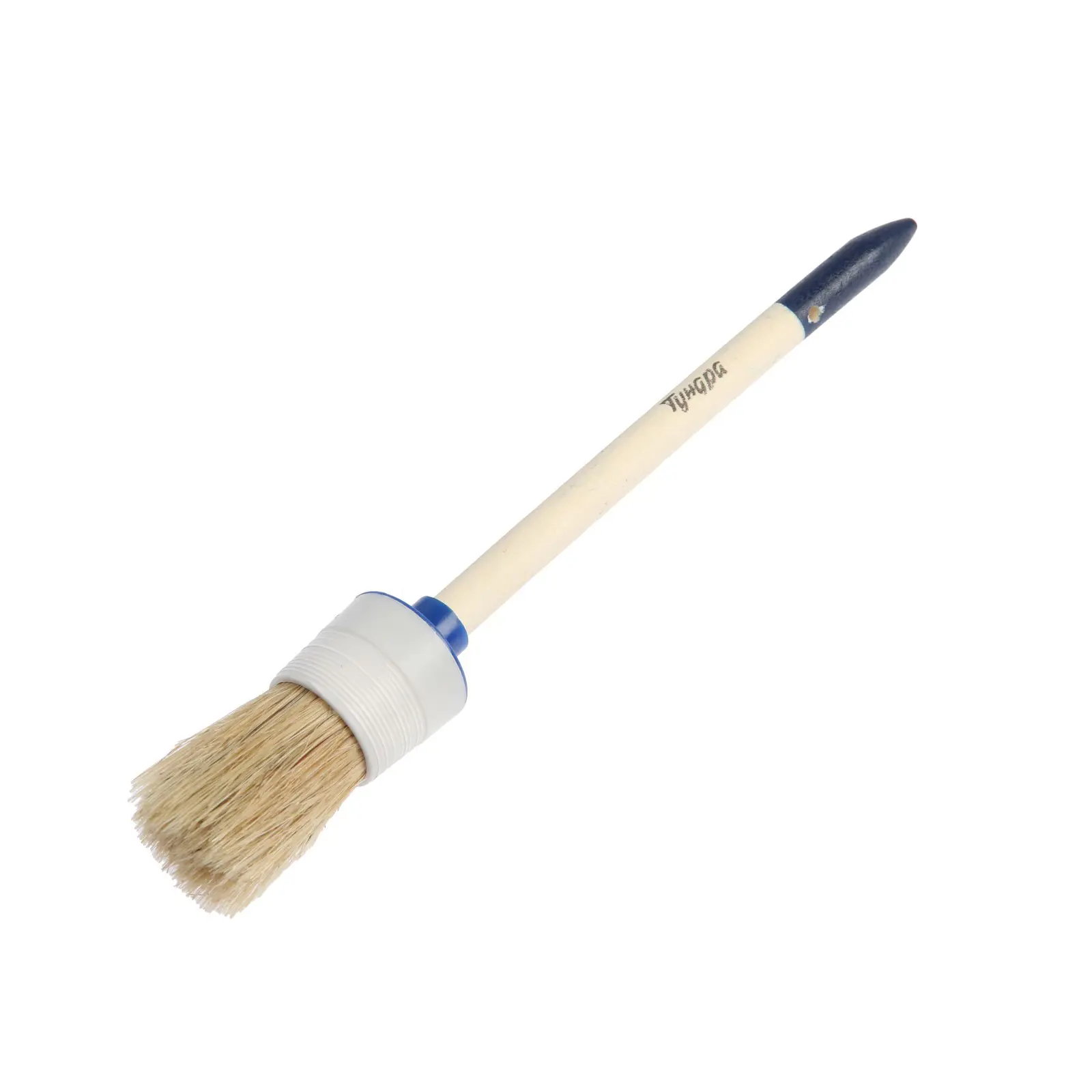 Изображение товара Кисть малярная круглая ТУНДРА 6, натуральная щетина, 30 мм