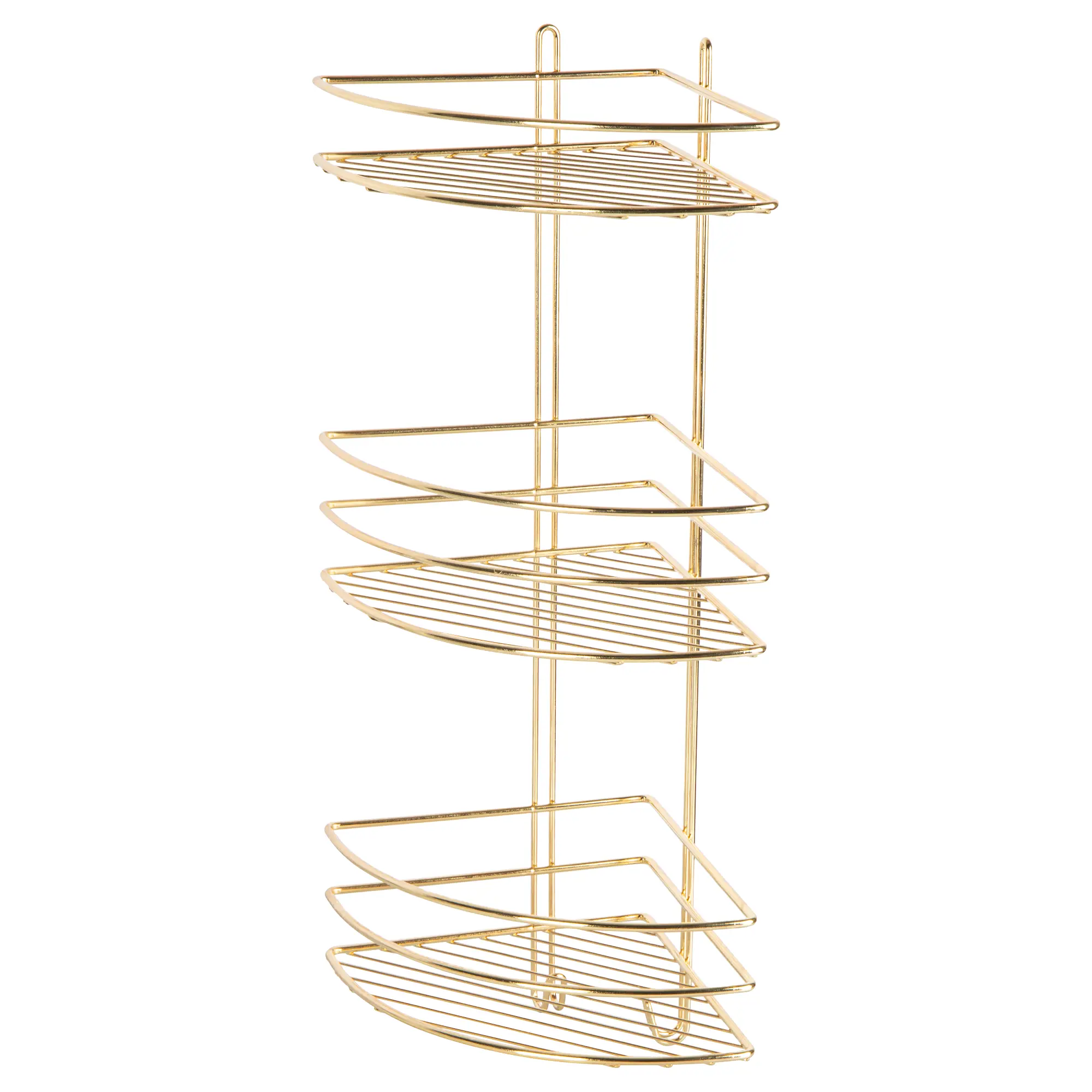 Изображение товара Полка для душа ProfFero С27462 угловая 3 яруса цвет золотой