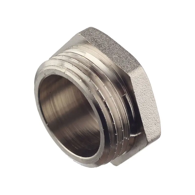 Изображение товара Заглушка Valtec 3/4 НР латунь никелированная для трубопроводов