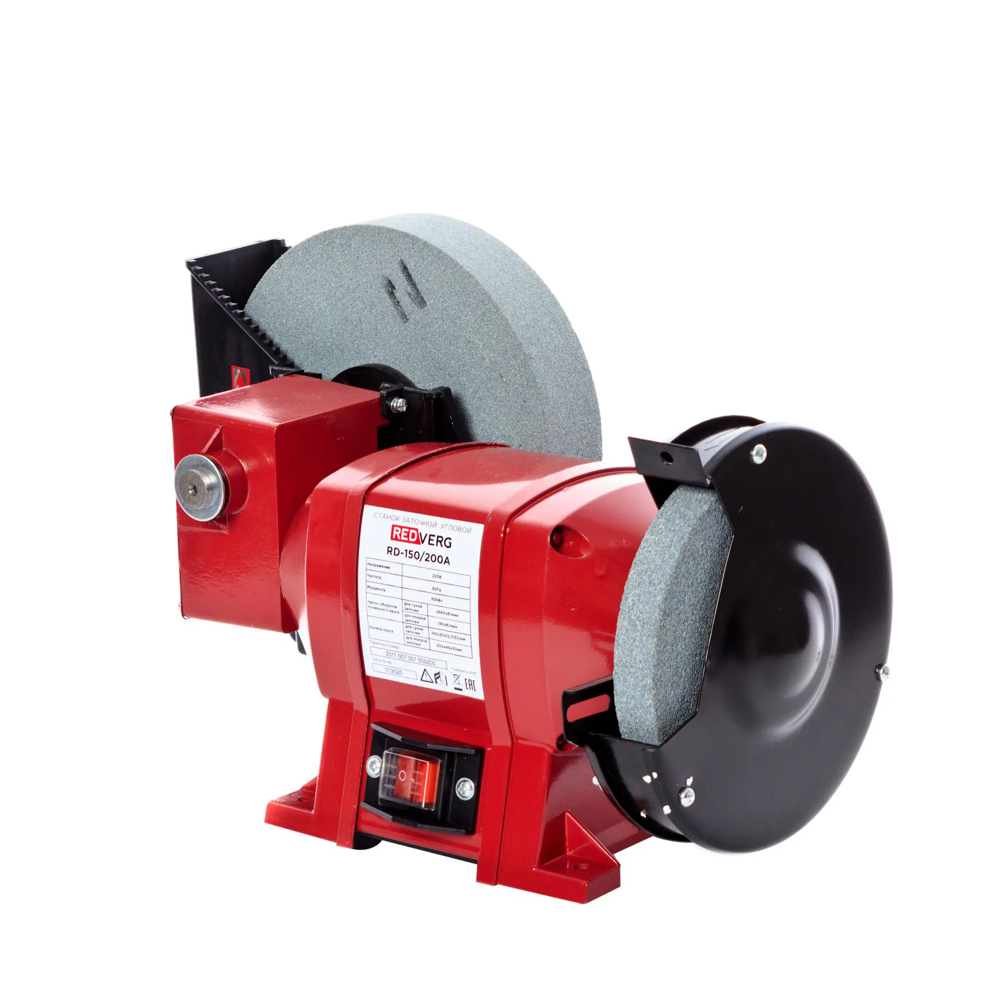 Изображение товара Точильный станок угловой RedVerg RD-150/200A 300 Вт для точной заточки и полировки