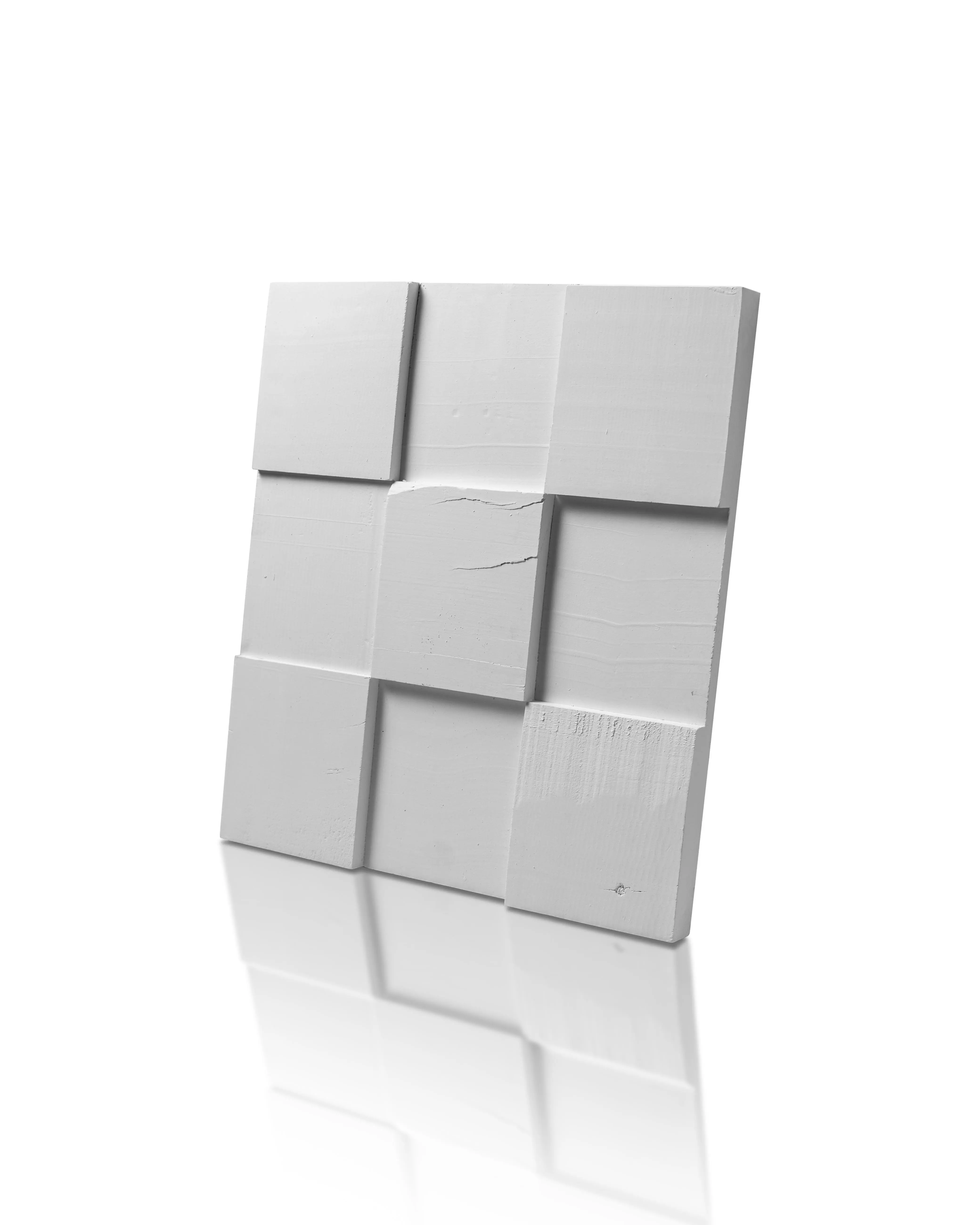 Изображение товара Стеновая панель 3D Инкора-декор Шахматка белый 360x360x18мм 0.26м² 2шт