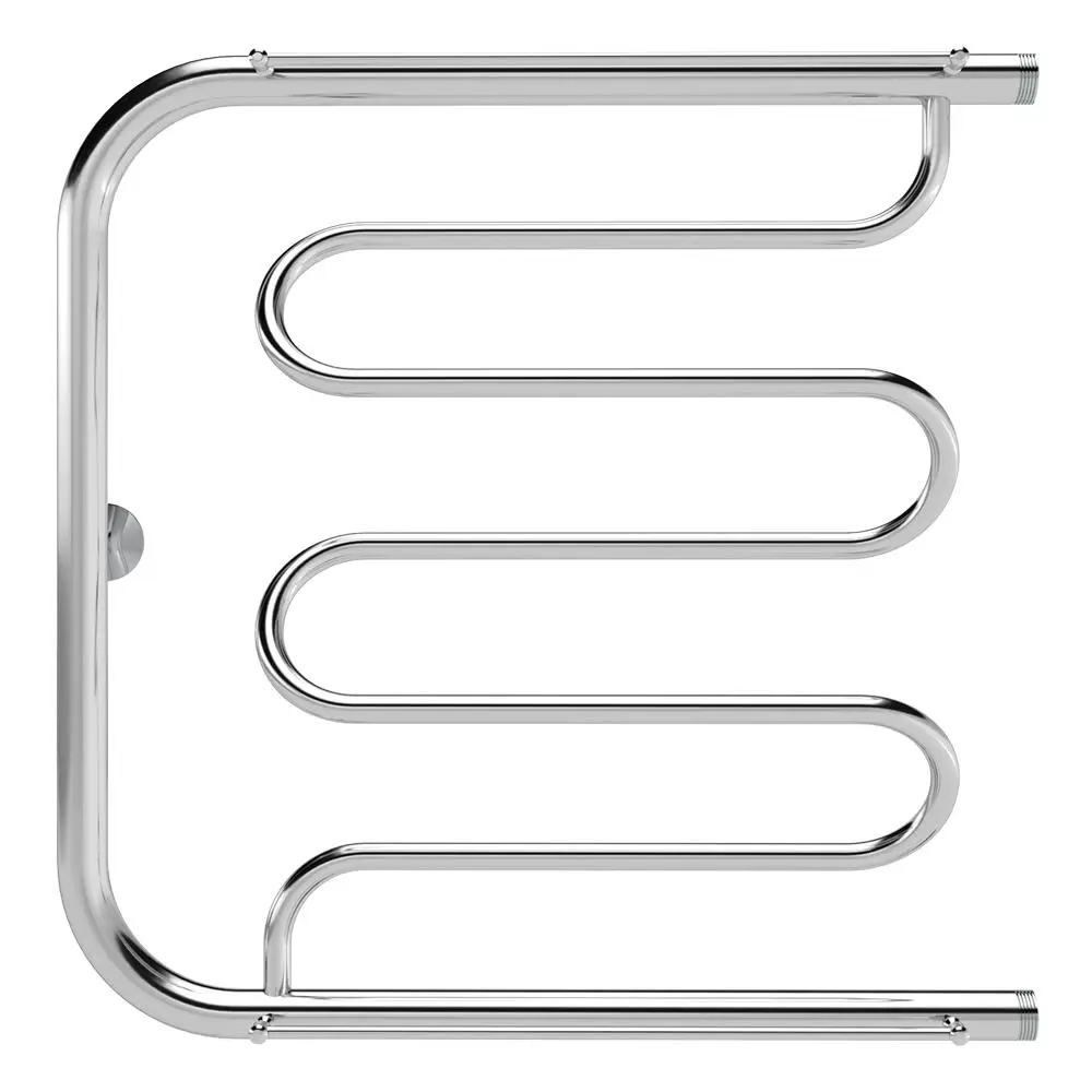 Изображение товара Полотенцесушитель водяной с полкой Indigo Фокстрот Liana 50x50 см 1" нержавеющая сталь