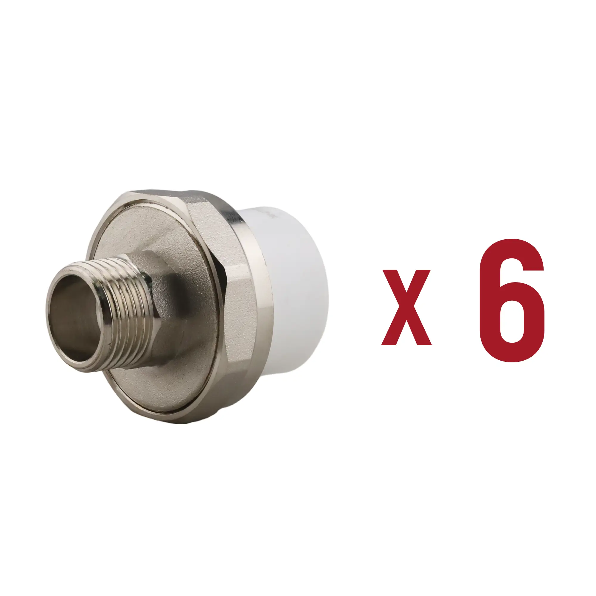 Изображение товара Муфта комбинированная Aqualink 1/2"x25 мм ВП-НР полипропилен 6 шт k16686