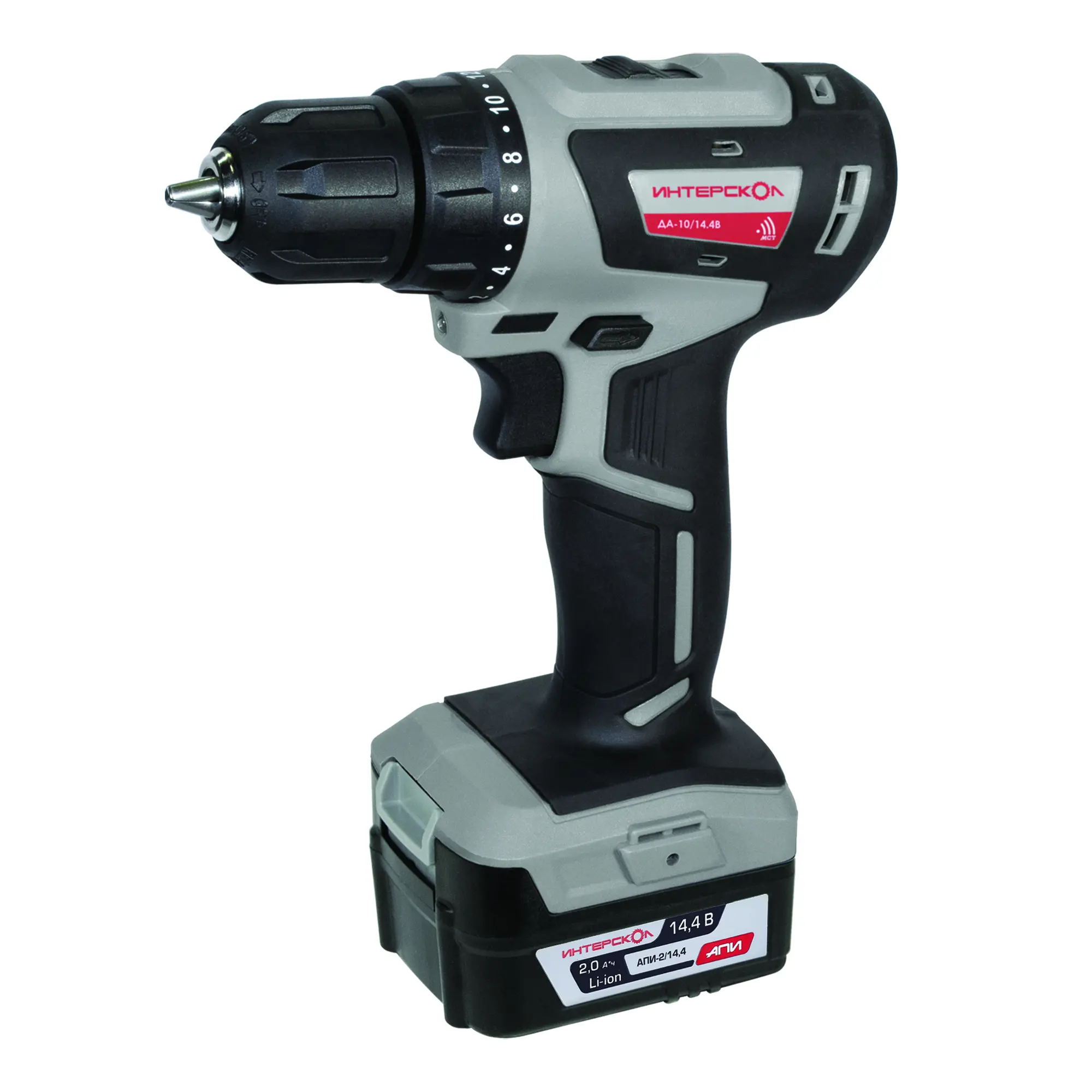 Изображение товара Дрель-шуруповерт аккумуляторная бесщеточная Интерскол МиниМАКС ДА-10/14.4В 708.2.2.70, 14.4 В Li-Ion 2x2 Ач