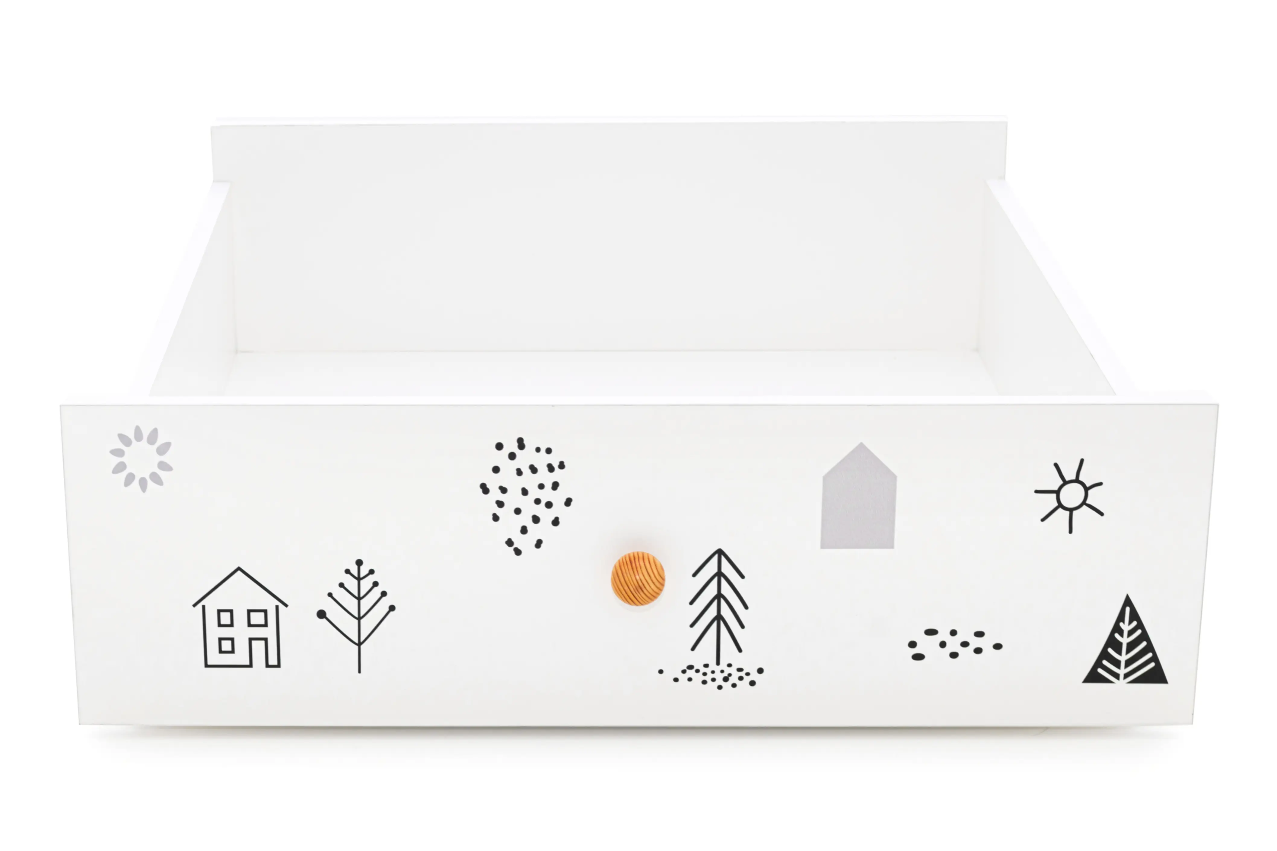 Изображение товара Ящики для кровати Бельмарко Stumpa Домики 68x65 см ЛДСП цвет белый