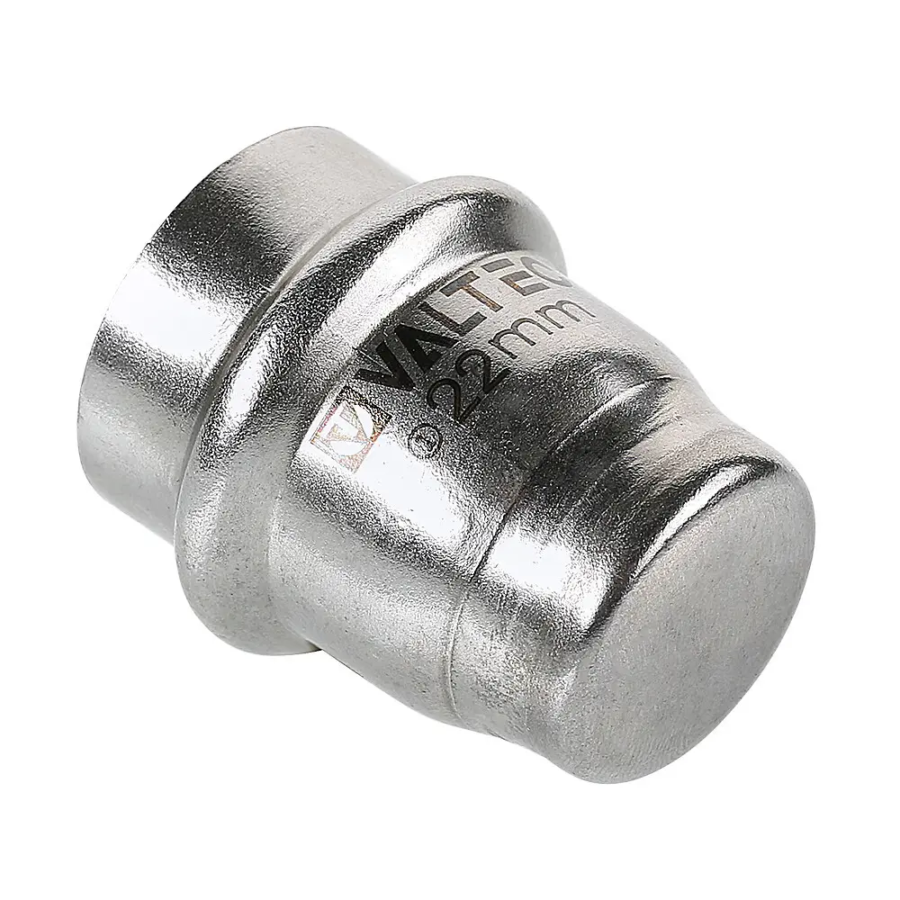 Изображение товара Заглушка Valtec 28 мм из нержавеющей стали для системы отопления