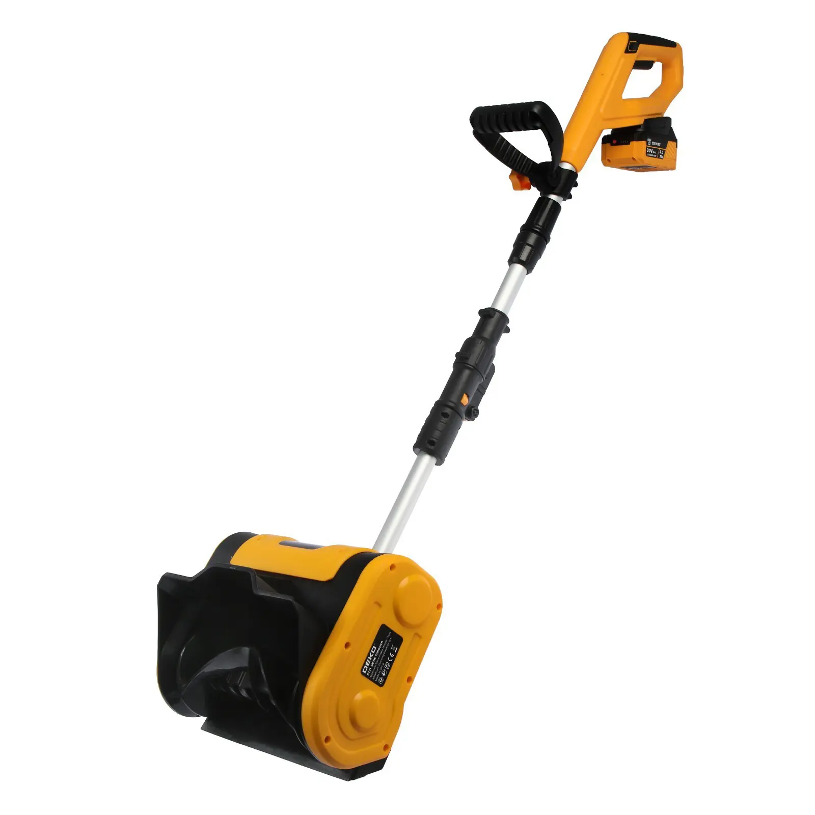 Изображение товара Снегоуборщик аккумуляторный Deko 9314320 25 см 20 В 2x4 Ач АКБ и ЗУ в комплекте