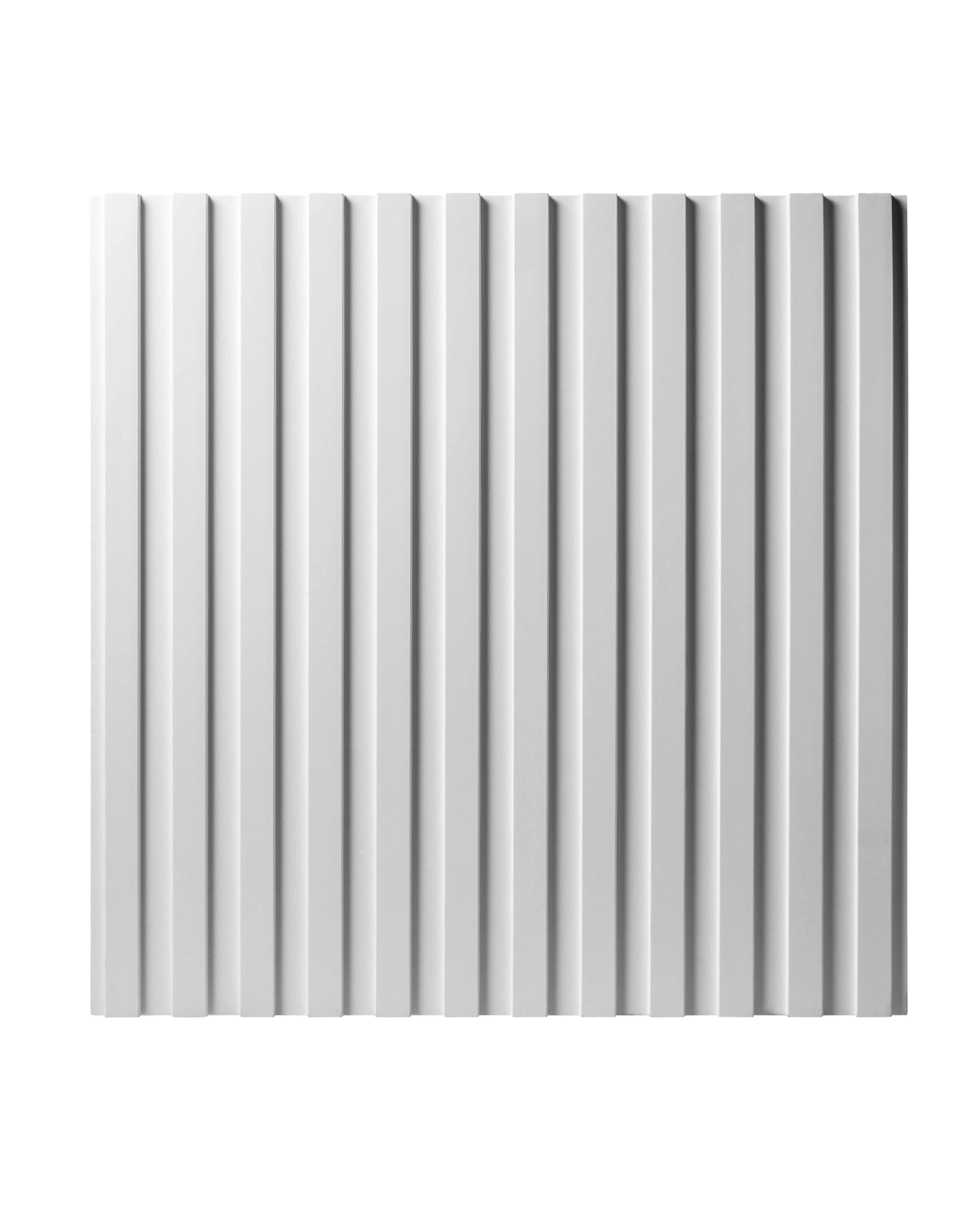 Изображение товара Гипсовая 3D панель Инкора-Декор Рейка 3 0.25м² белая 1шт 500x500мм