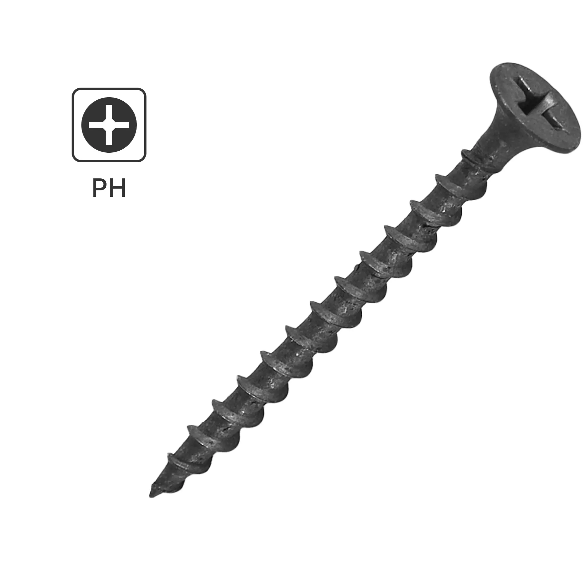 Изображение товара Саморезы по дереву и гипсокартону потайные острые фосфатированные 3.5x45 мм, 3 кг