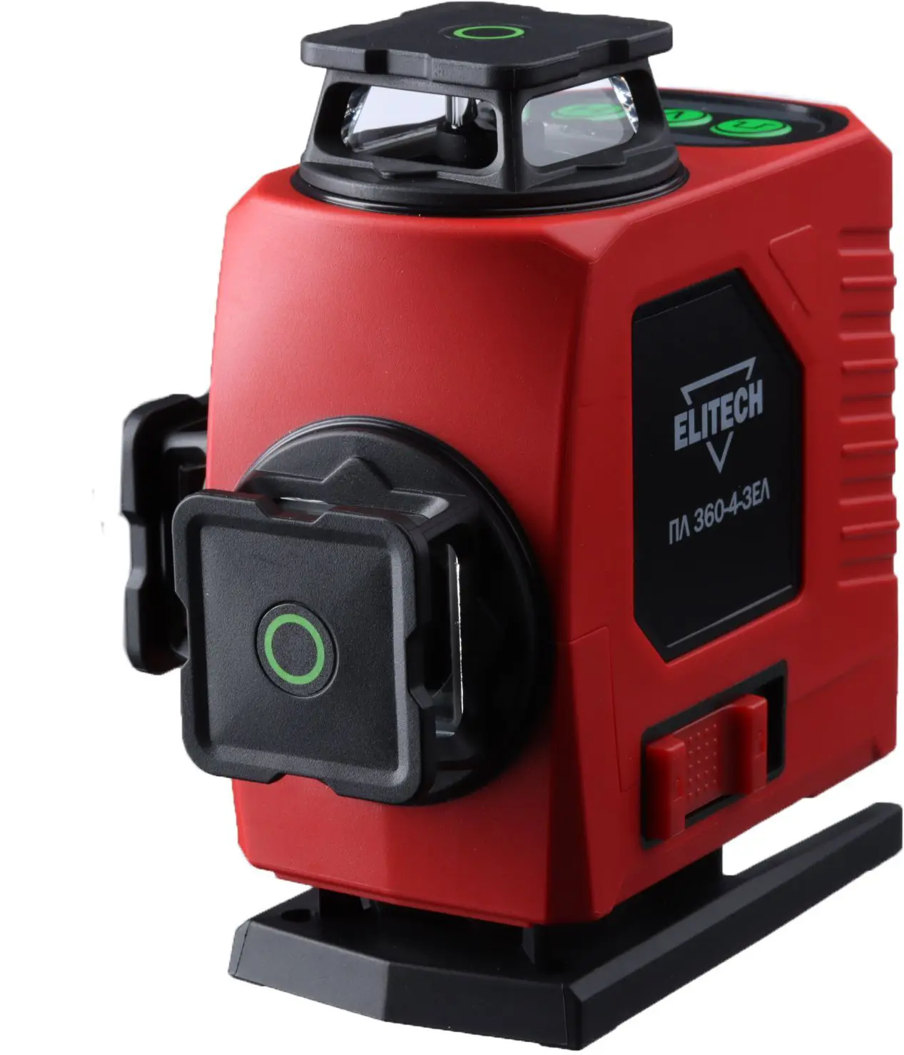 Изображение товара Лазерный нивелир Elitech 360-4-ЗЕЛ с зеленым лучом и дальностью 25 м