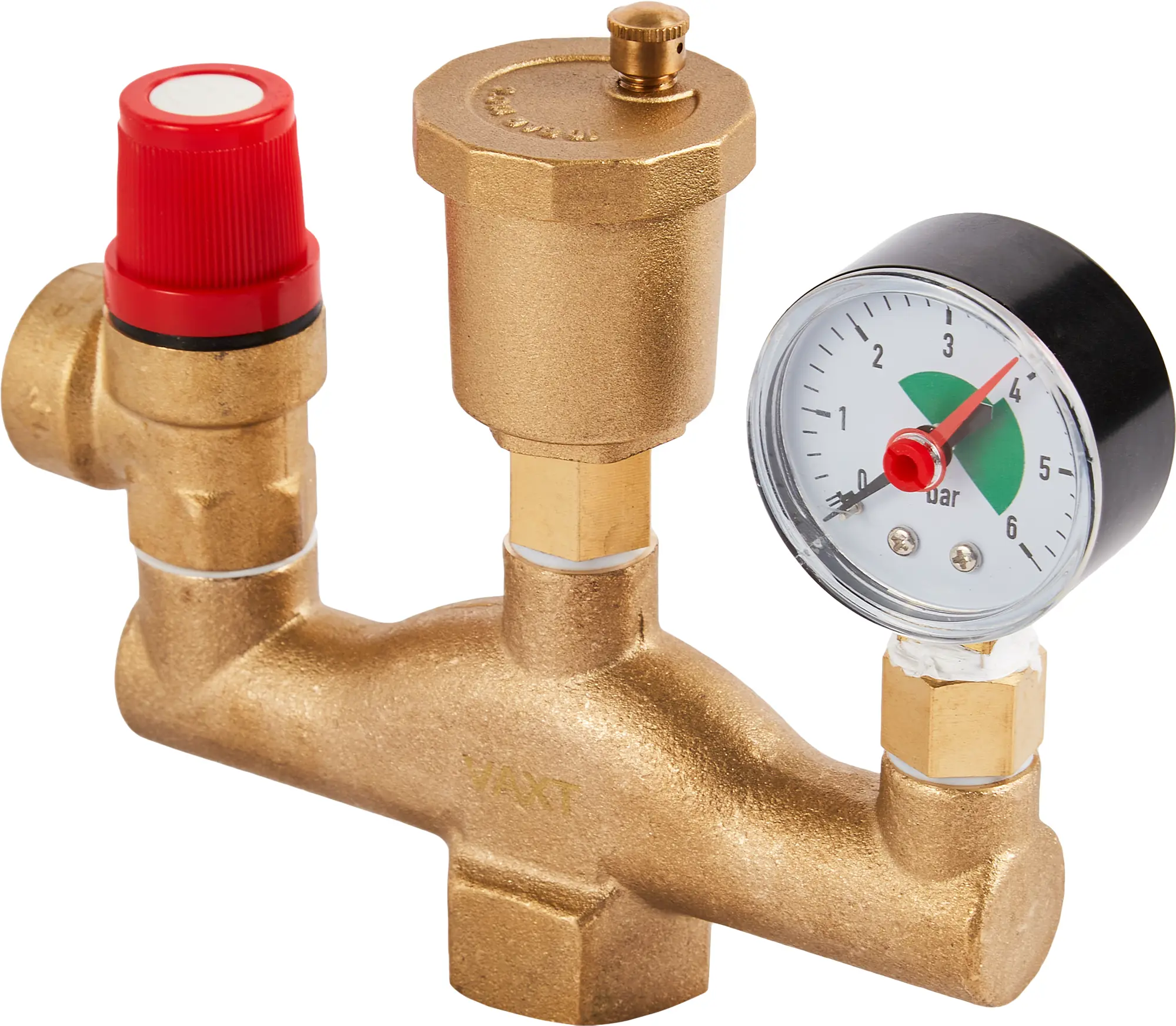 Изображение товара Группа безопасности Vaxt 1 со сбросником 3/4 дюйма латунь для отопления