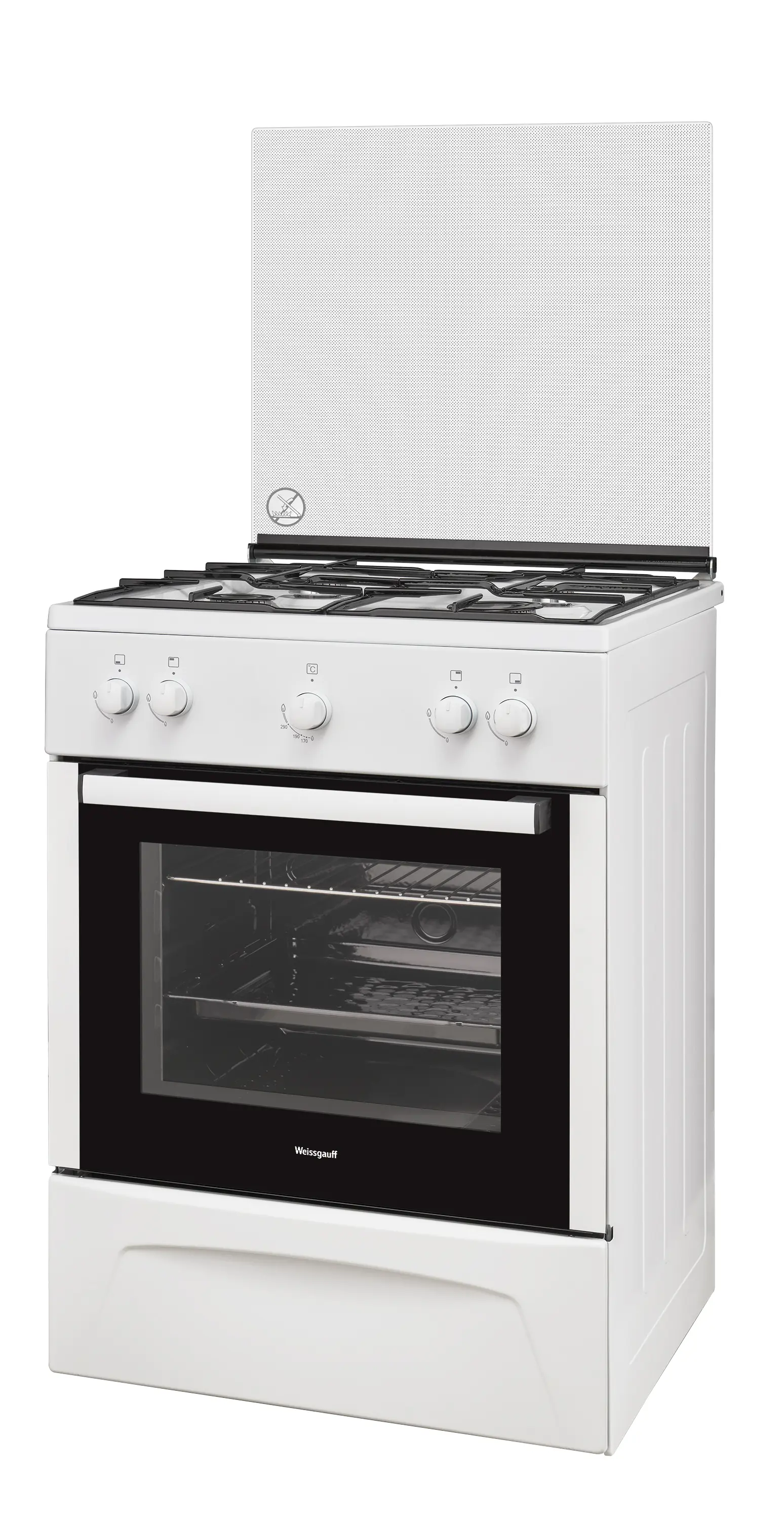 Изображение товара Газовая плита Weissgauff WGS G4G01 W 50x85x50 см 4 конфорки цвет белый