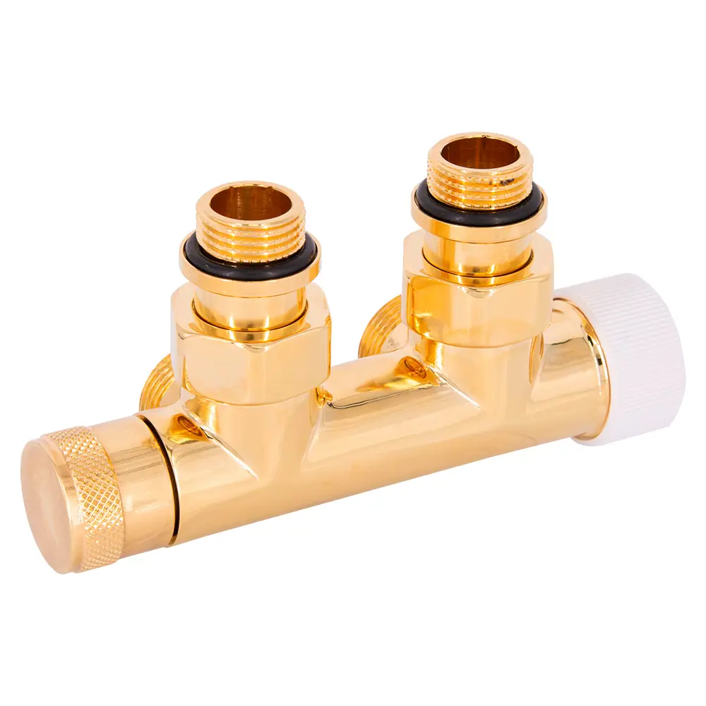 Изображение товара Узел нижнего подключения термостатический SR Rubinetterie Tondera 1/2"х3/4" золото