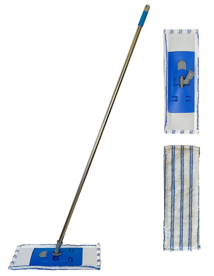 Изображение товара Швабра поворотная Limroy с МОП-насадкой из микрофибры 130 см 1 шт