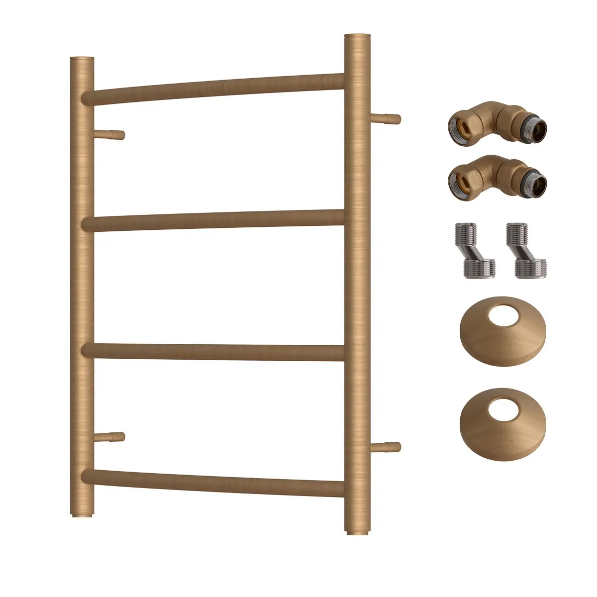 Изображение товара Полотенцесушитель водяной Point Афина П4 50x60 см нержавеющая сталь 3/4" цвет бронза