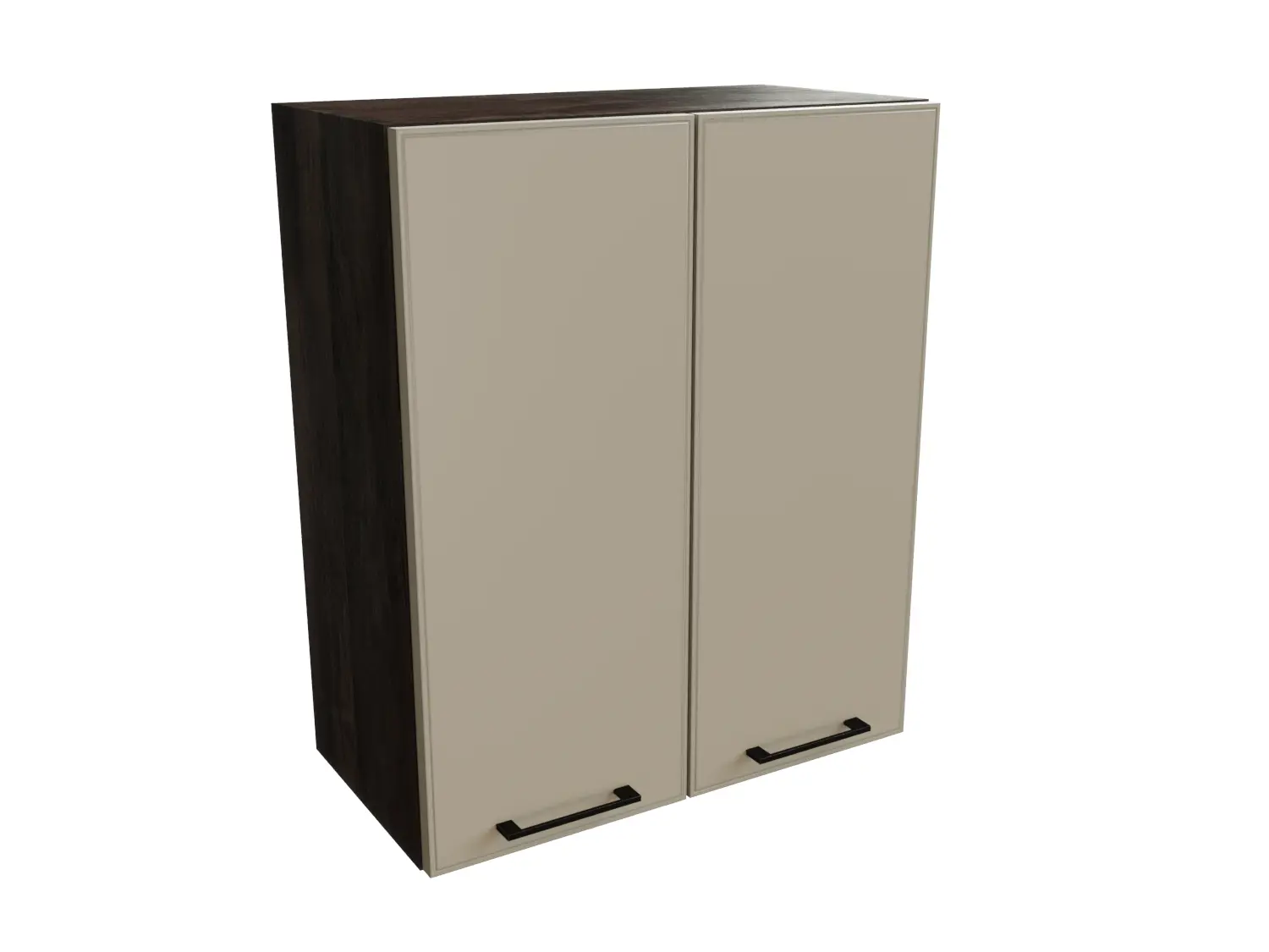 Изображение товара Навесной шкаф с 2 дверцами Сурская мебель Мемфис 60x71.6x31.8 см МДФ цвет кальяри/атласный серый