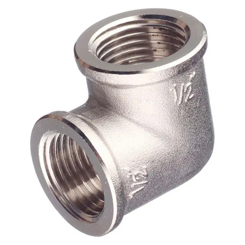 Изображение товара Угловой латунный фитинг Valtec 1/2"x1/2" ВР никелированный для систем водоснабжения