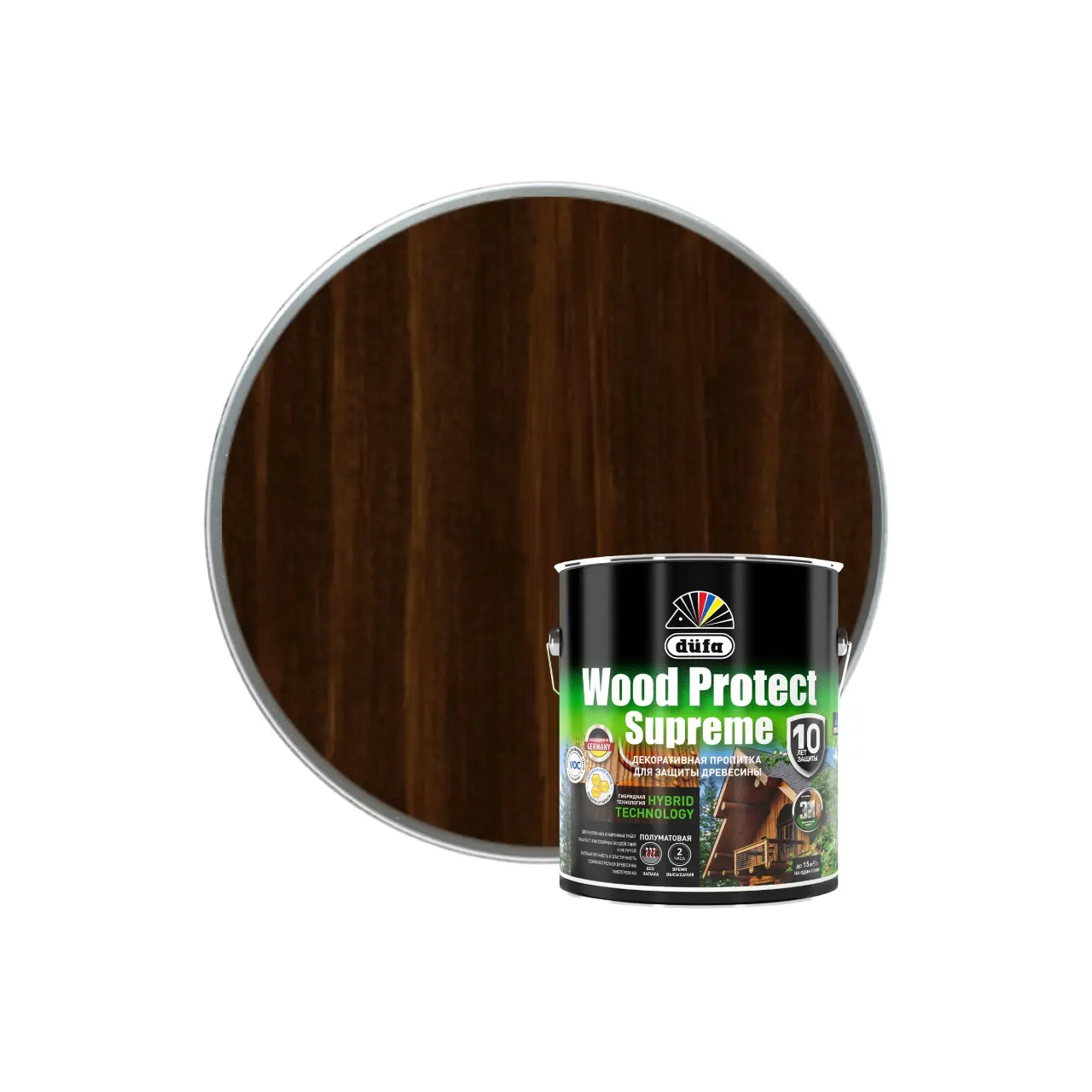 Изображение товара Высокопрочная пропитка по дереву Dufa Wood Protection Supreme Палисандр 2.5 л