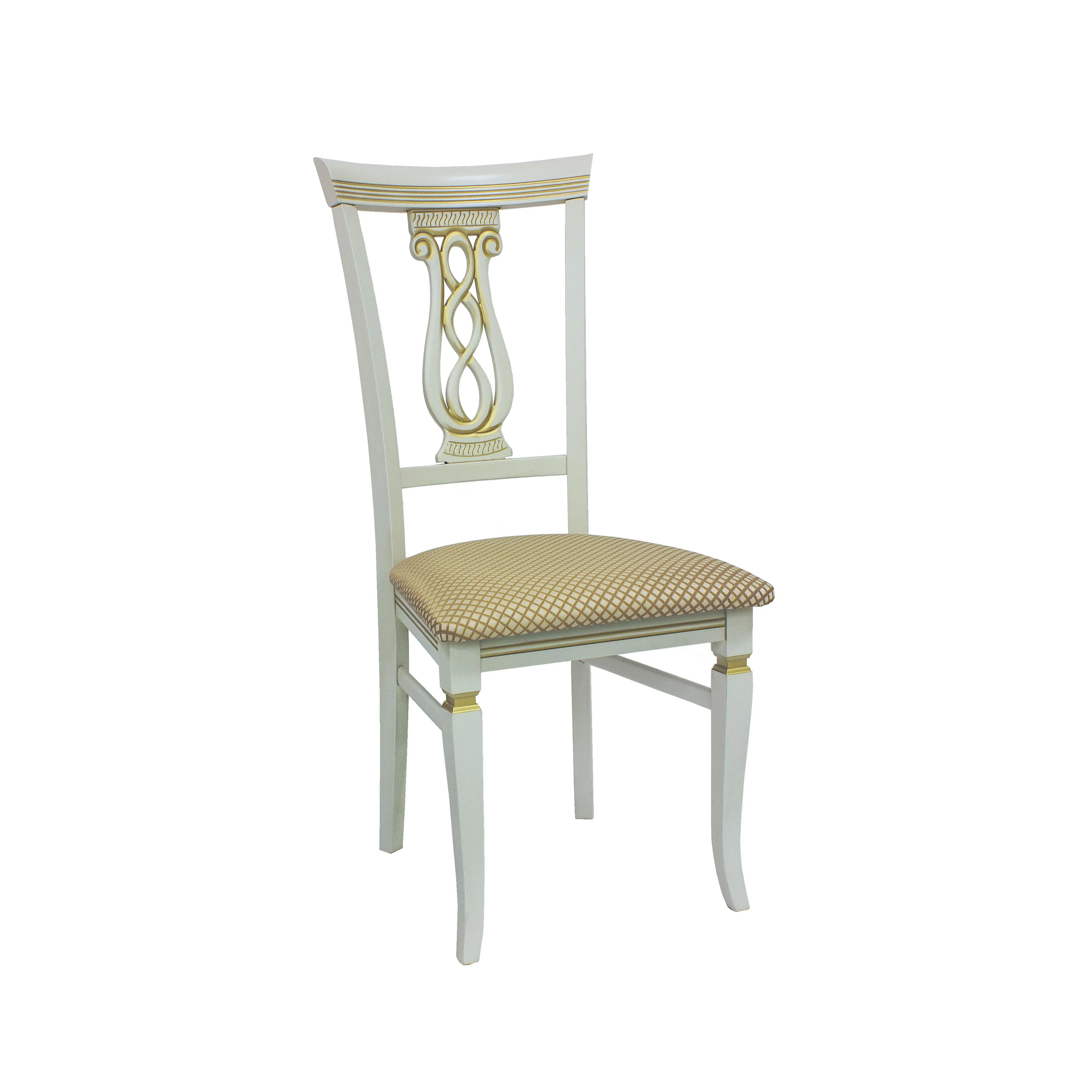 Изображение товара Стул Leset Юта слоновая кость 1013 + патина золото обивка жаккард Атина золотой Ж 4.02