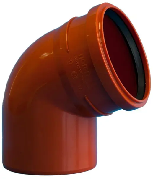 Изображение товара Отвод наружный Политэк 67° диаметр 160 мм для канализации