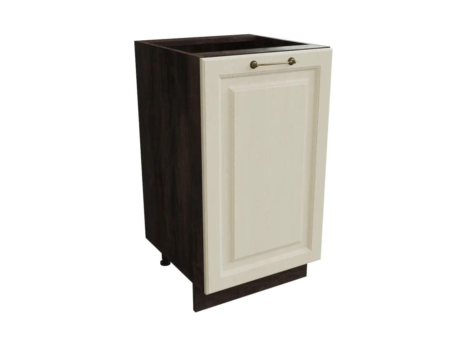 Изображение товара Напольный шкаф МС Ницца 1 дверь 45x81.60x47.80 см фасад кремовый МДФ каркас белый ЛДСП Сурская Мебель