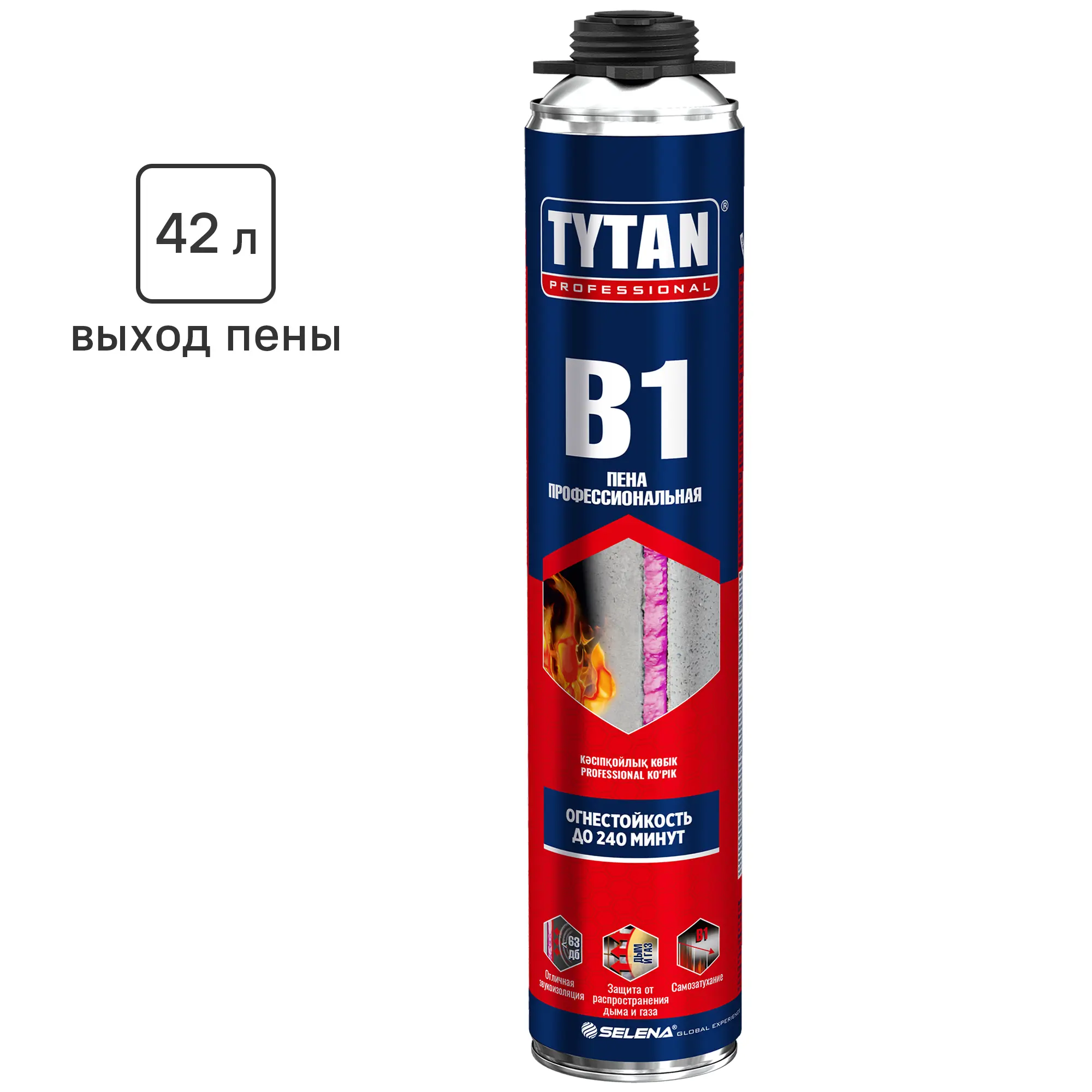 Изображение товара Пена монтажная профессиональная Tytan B1 огнеупорная 750 мл для монтажа и изоляции