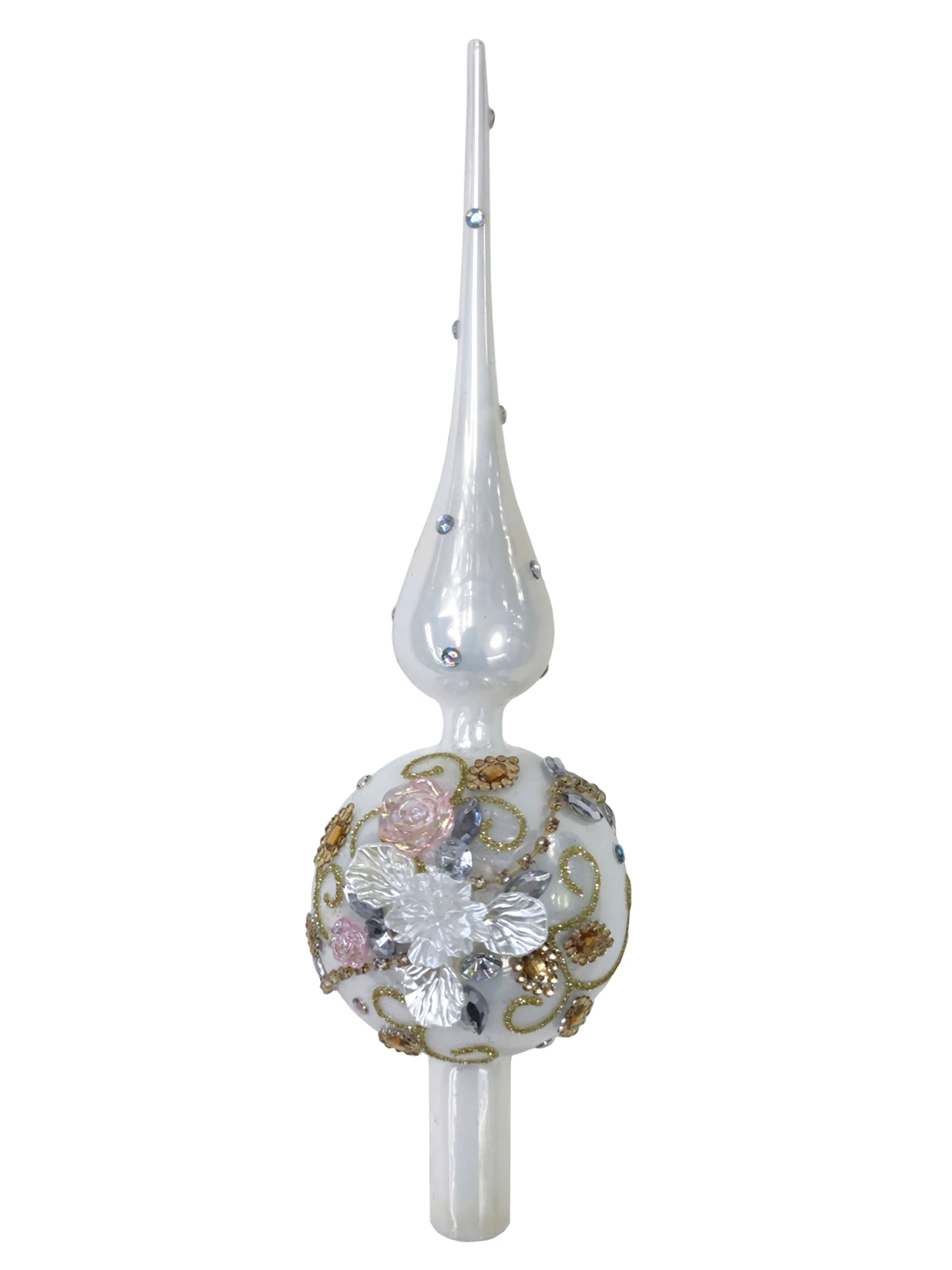 Изображение товара Верхушка на елку Valma h 8 см белый