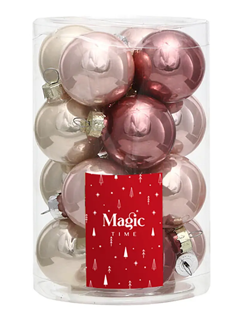 Изображение товара Набор елочных игрушек Magic time 92669 4 см x 4 см разноцветный 12 шт