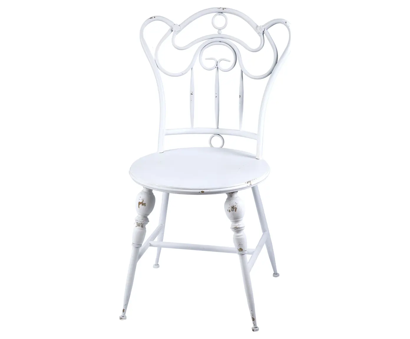 Изображение товара Стул садовый Гласар Прованс 43 см x 45 см x 91 см металл белый