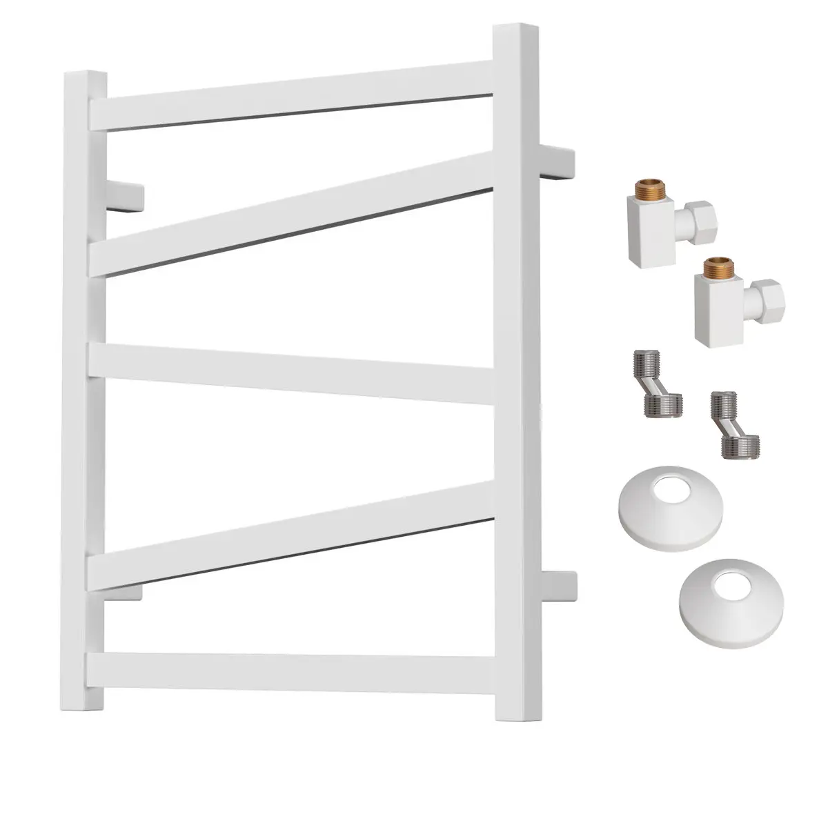 Изображение товара Полотенцесушитель водяной Point Феникс П5 50x60 см нержавеющая сталь 3/4" цвет белый