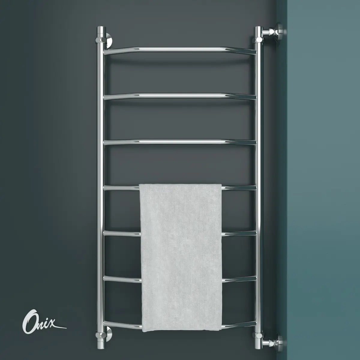 Изображение товара Водяной полотенцесушитель Onix Orion Right 50x100 см, нержавеющая сталь, хром