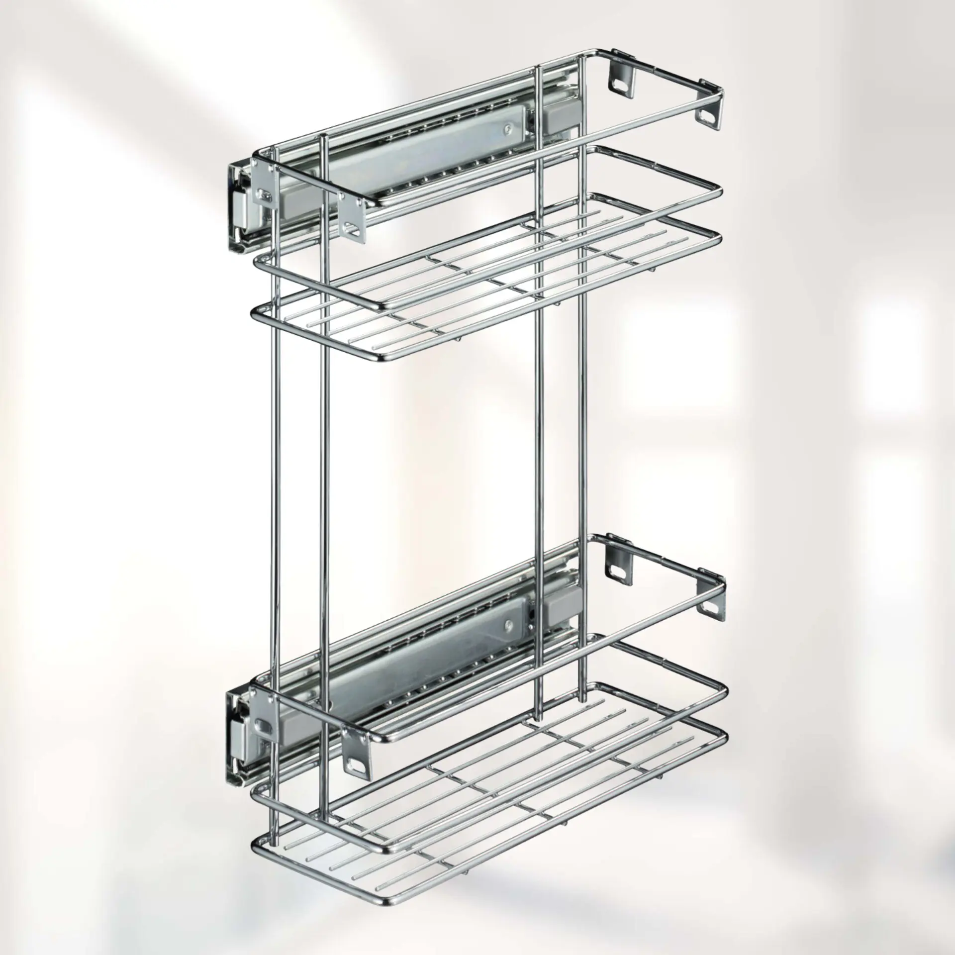 Изображение товара Бутылочница Мф-Комплект Mf в верхнюю базу 11x34x26.5 см цвет хром