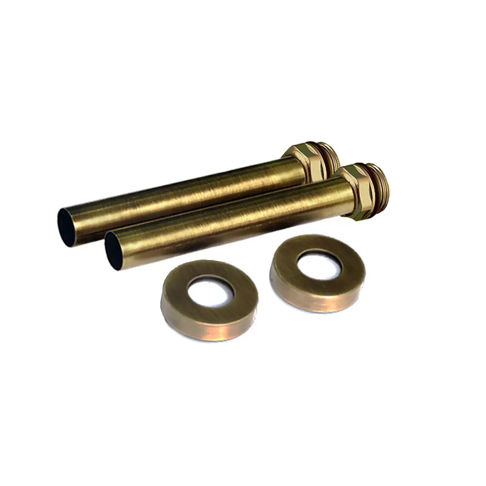 Изображение товара Комплект трубок SR Rubinetterie 15x1.0 с наружной резьбой 1/2x15 и отражателями цвет бронза