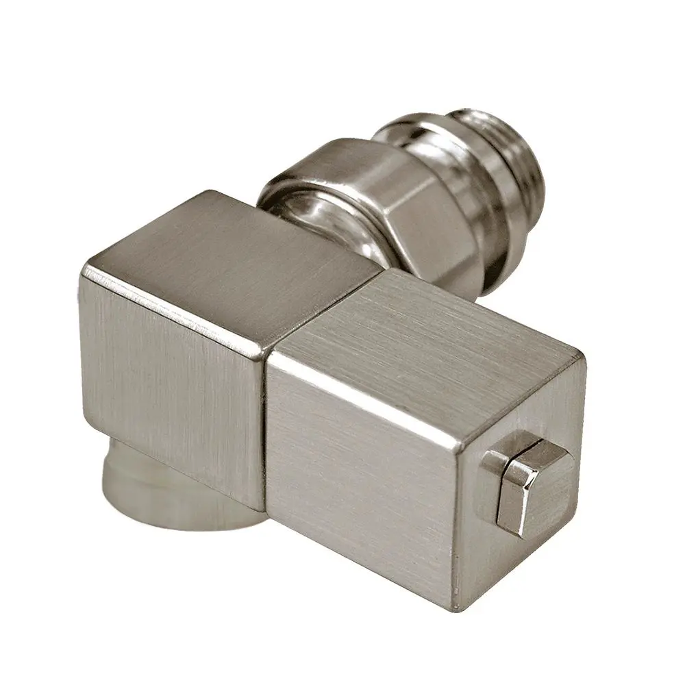 Изображение товара Вентиль радиатора угловой 1/2" серия Esedra левый никель матовый SR Rubinetterie