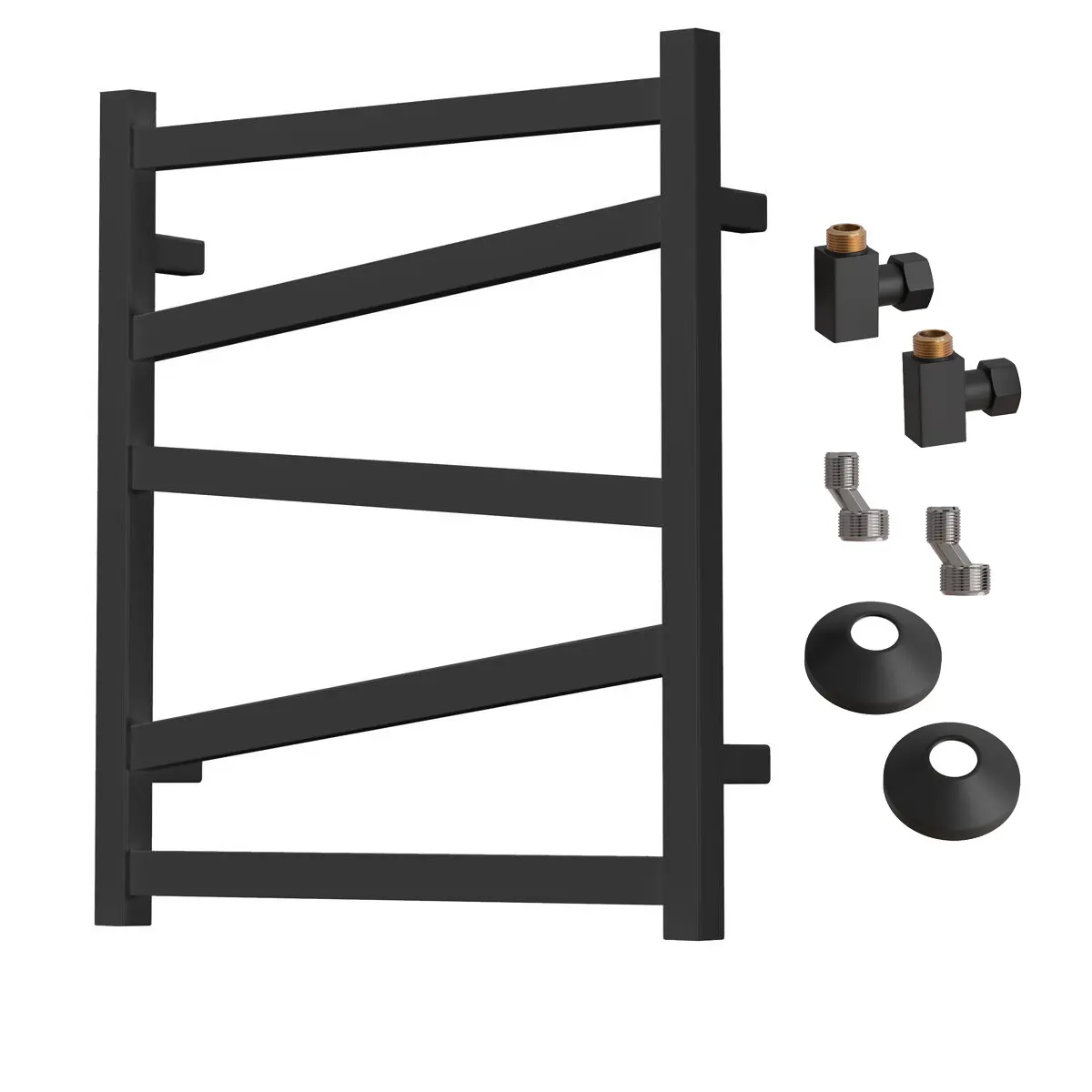 Изображение товара Полотенцесушитель водяной Point Феникс П5 50x60 см нержавеющая сталь 3/4" цвет черный