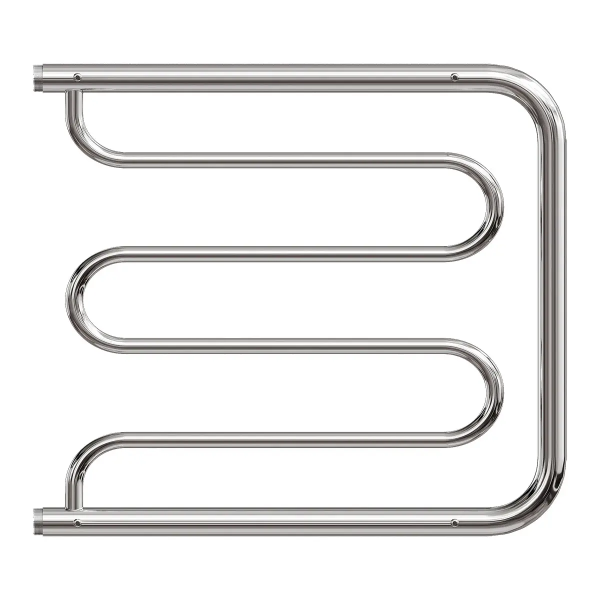 Изображение товара Полотенцесушитель водяной с полкой u-образный Point Фокстрот 60x63.2 см 1" нержавеющая сталь цвет хром