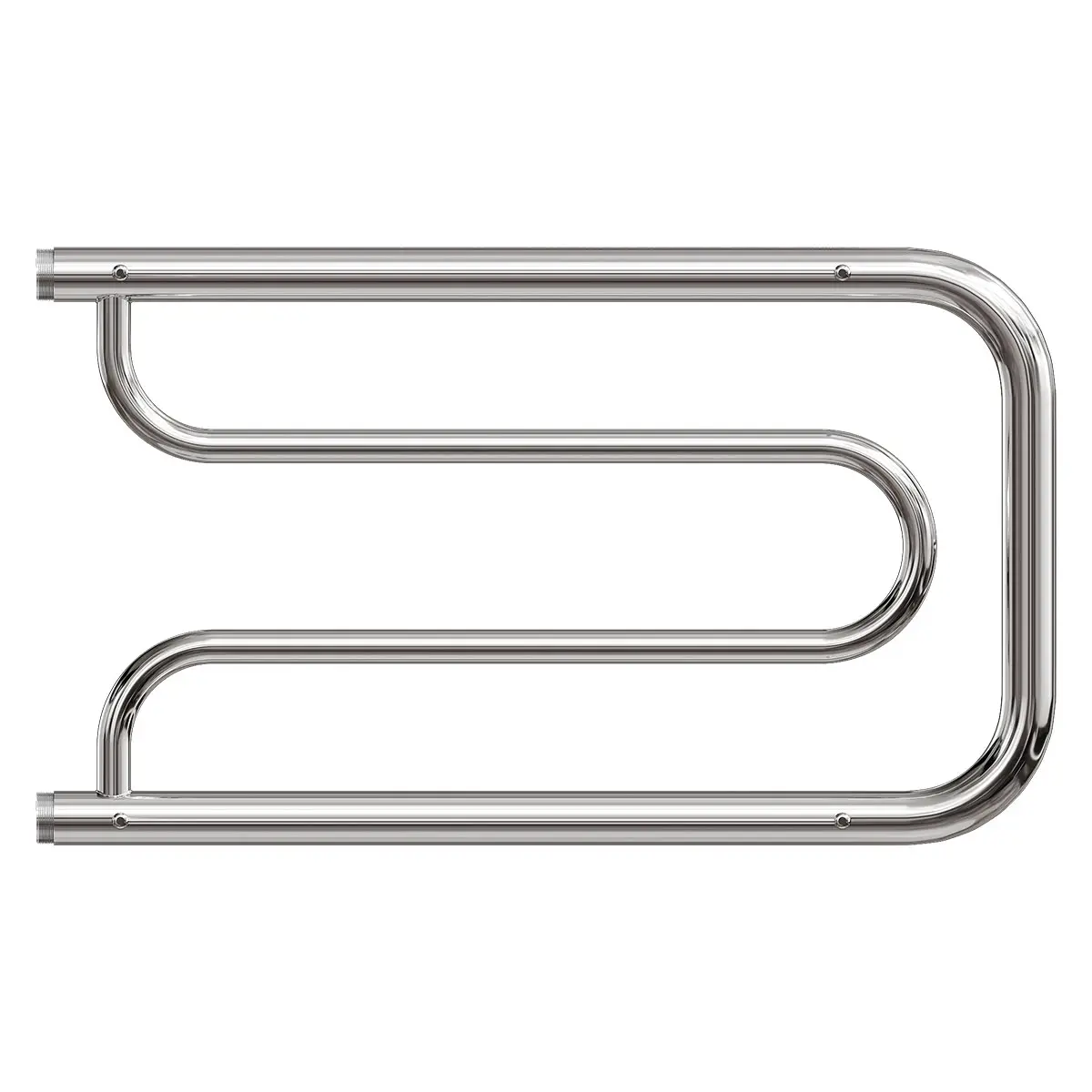 Изображение товара Полотенцесушитель водяной с полкой u-образный Point Фокстрот 60x35.2 см 1" нержавеющая сталь цвет хром