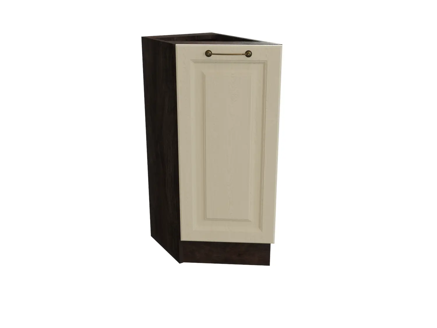 Изображение товара Напольный шкаф МС Ницца 1 дверь 30x81.60x56 см фасад кремовый МДФ каркас белый ЛДСП Сурская Мебель