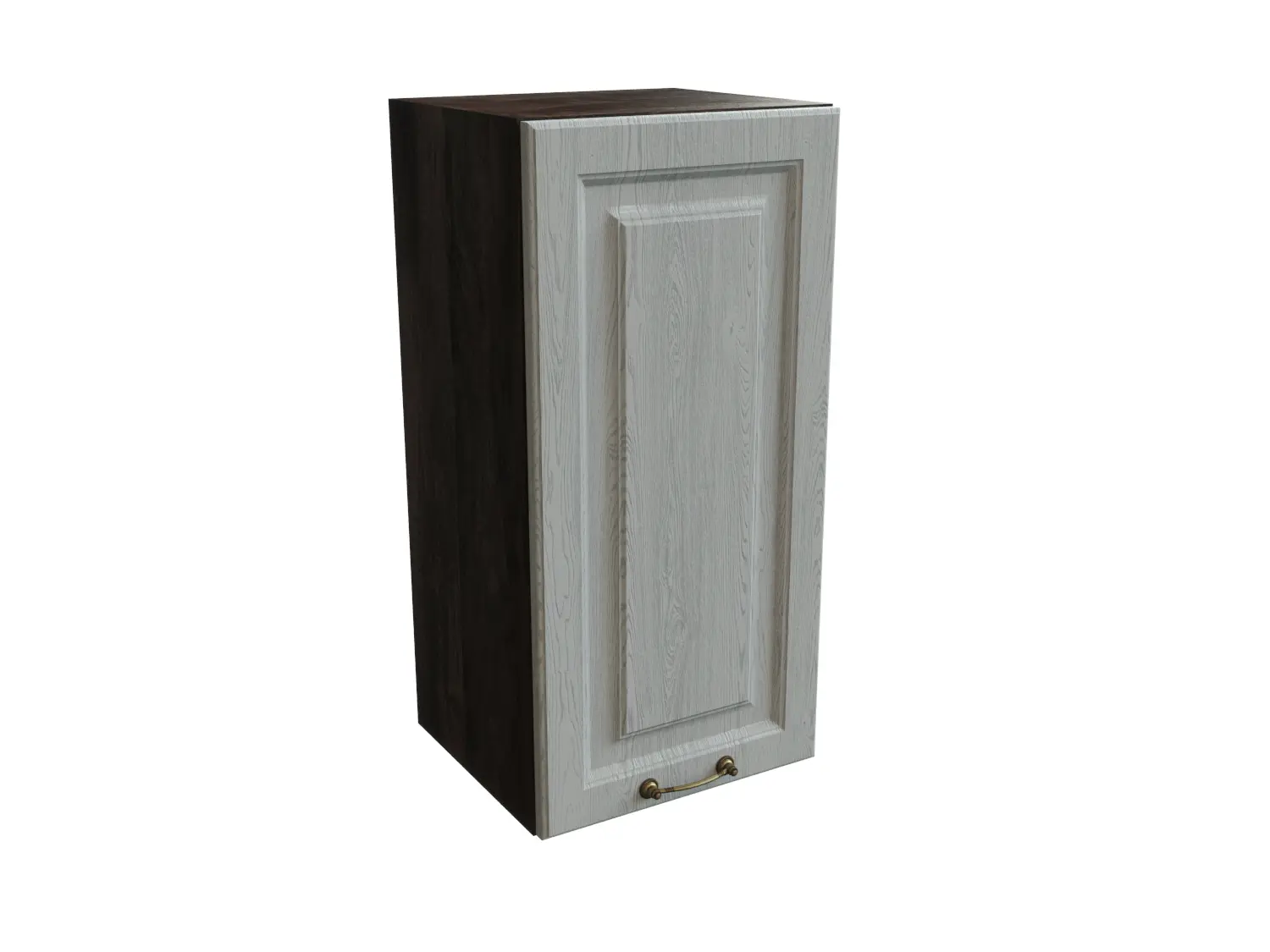 Изображение товара Навесной шкаф МС Ницца 1 дверь 35x71.60x31.80 см фасад серый МДФ каркас серый дуб ЛДСП Сурская Мебель