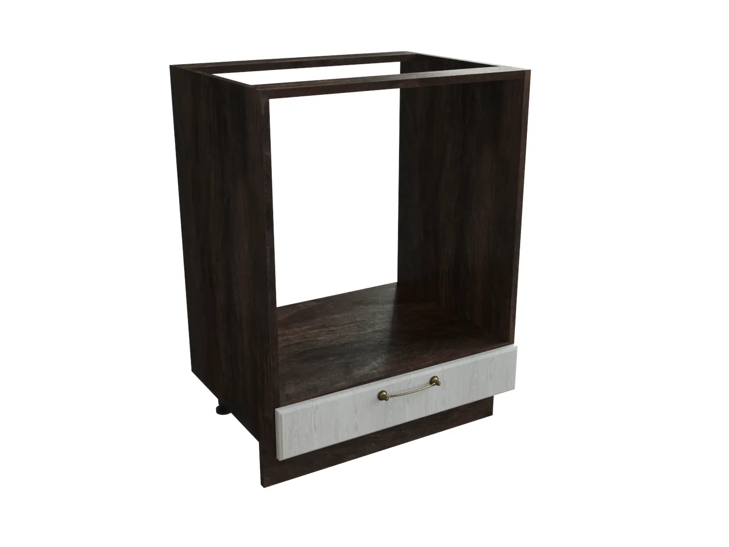 Изображение товара Напольный шкаф МС Ницца под духовку 60x81.60x47.80 см фасад серый МДФ каркас серый дуб ЛДСП Сурская Мебель