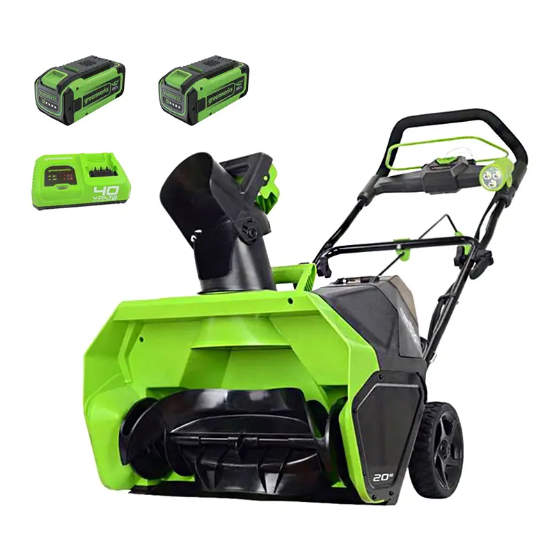 Изображение товара Снегоуборщик аккумуляторный бесщёточный Greenworks GD40STK8II 51 см 40 В 2x8 Ач АКБ и ЗУ в комплекте